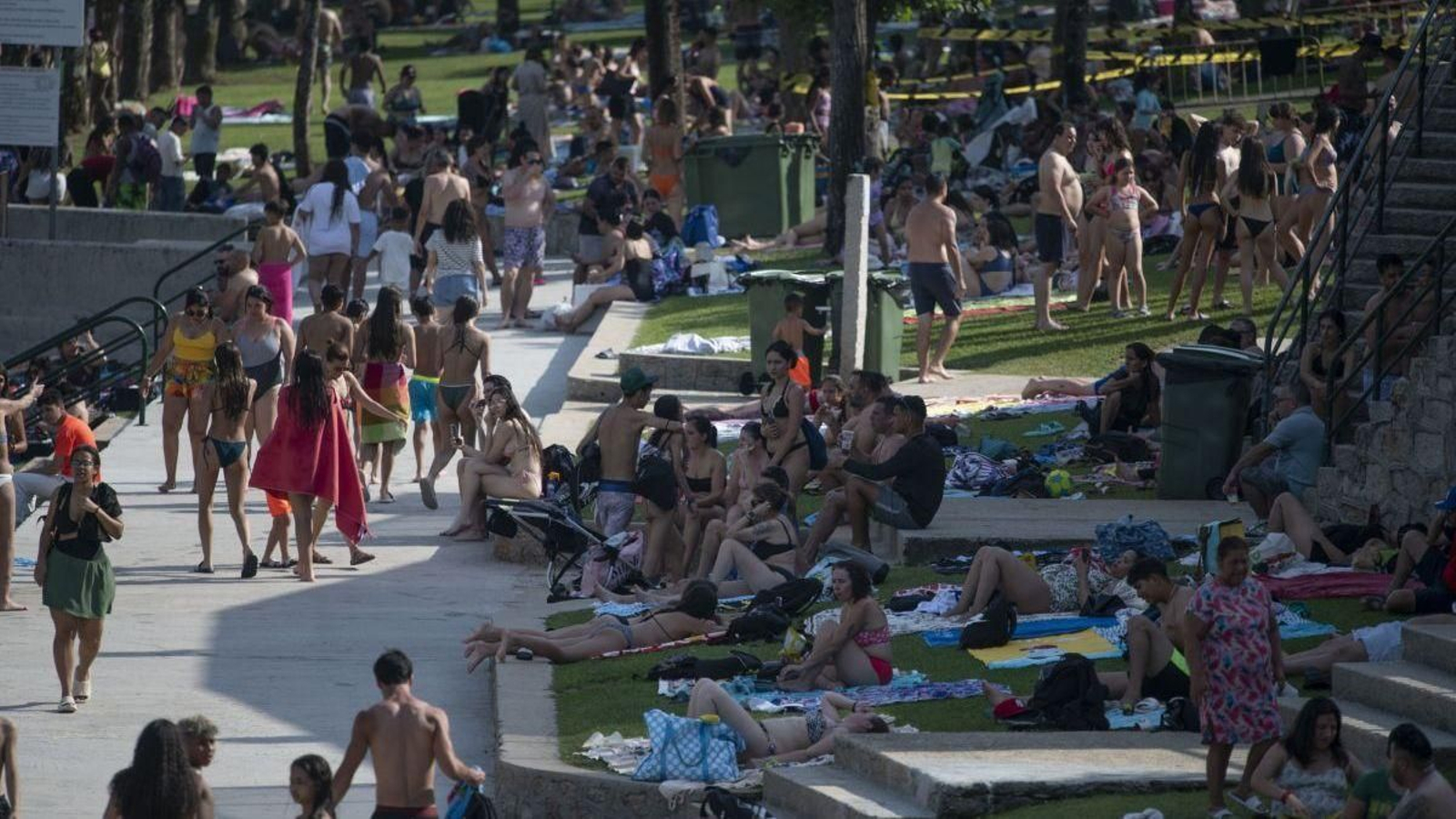 Las piscinas de Oira este domingo