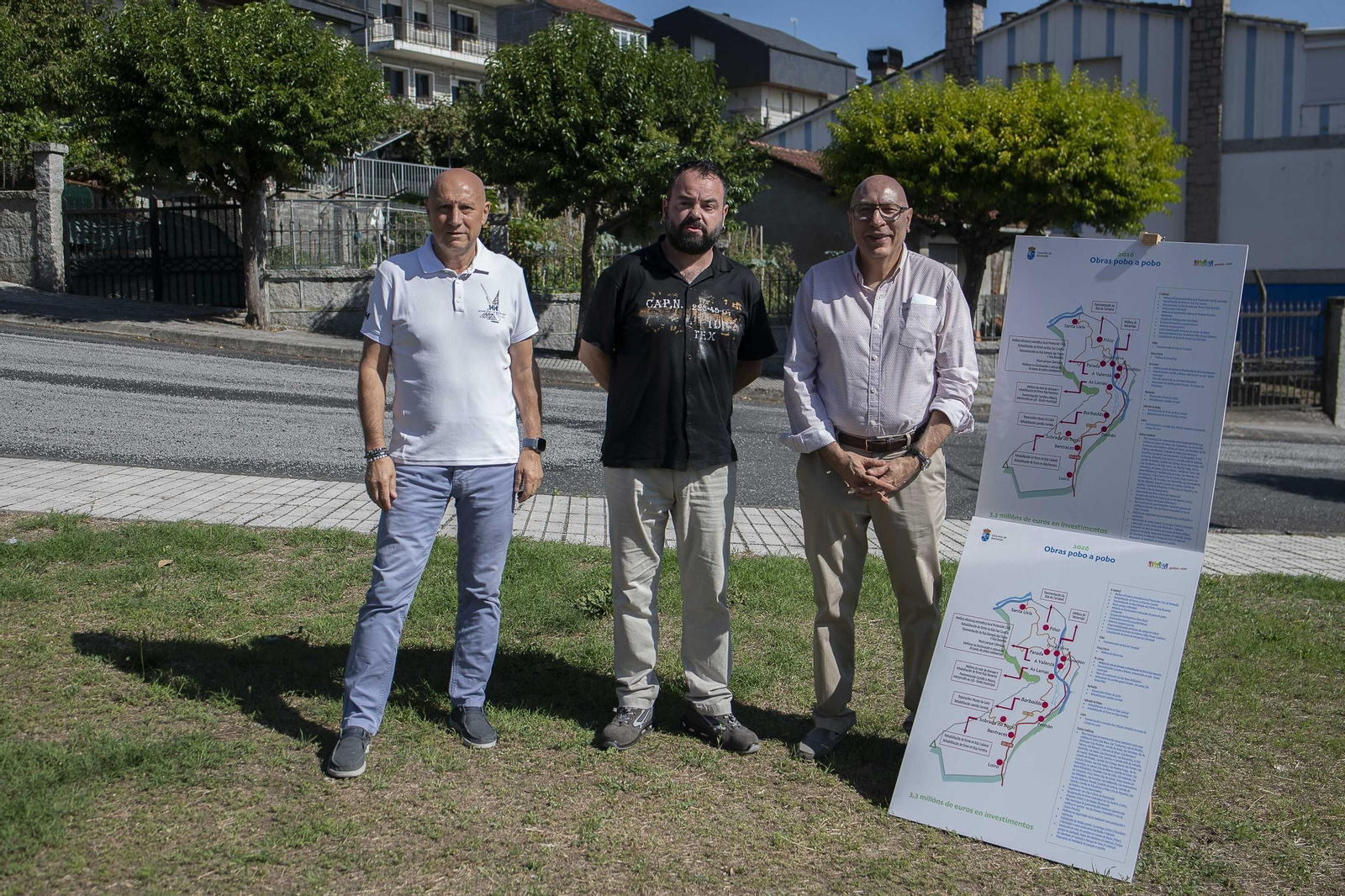 José Manuel Morgade, Daniel Rey y Xosé Carlos Valcárcel durante la presentación del plan.