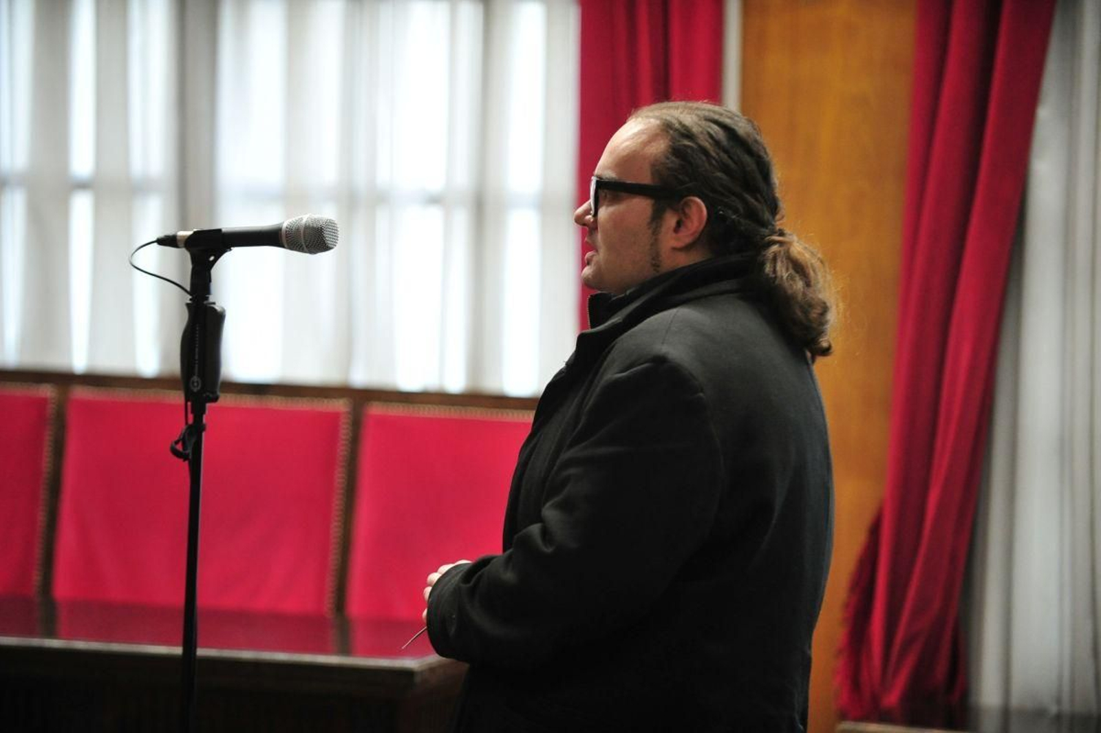 Pablo Miguel F.D.S., ayer en la Audiencia Provincial antes de su declaración.