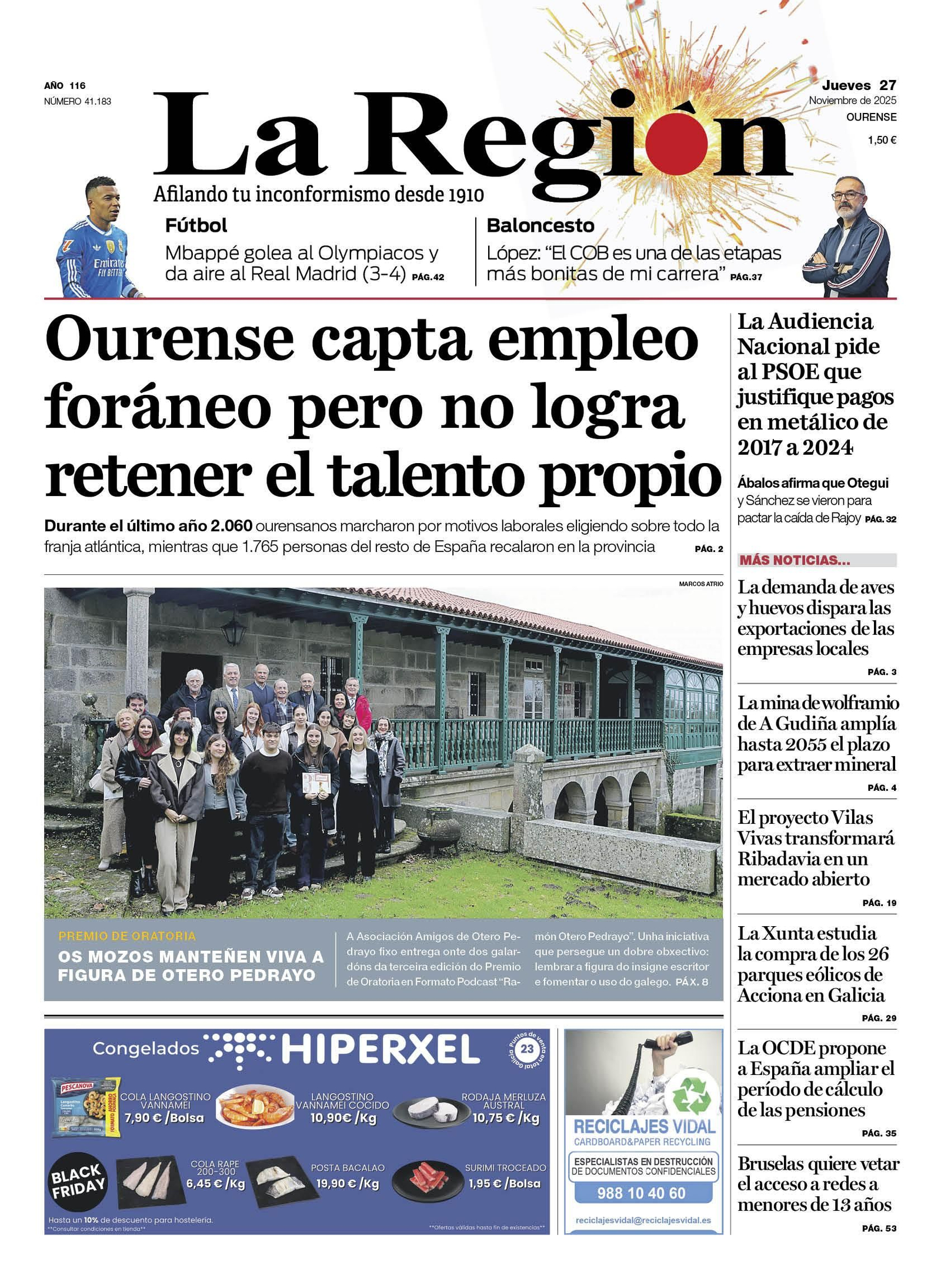 La portada de hoy