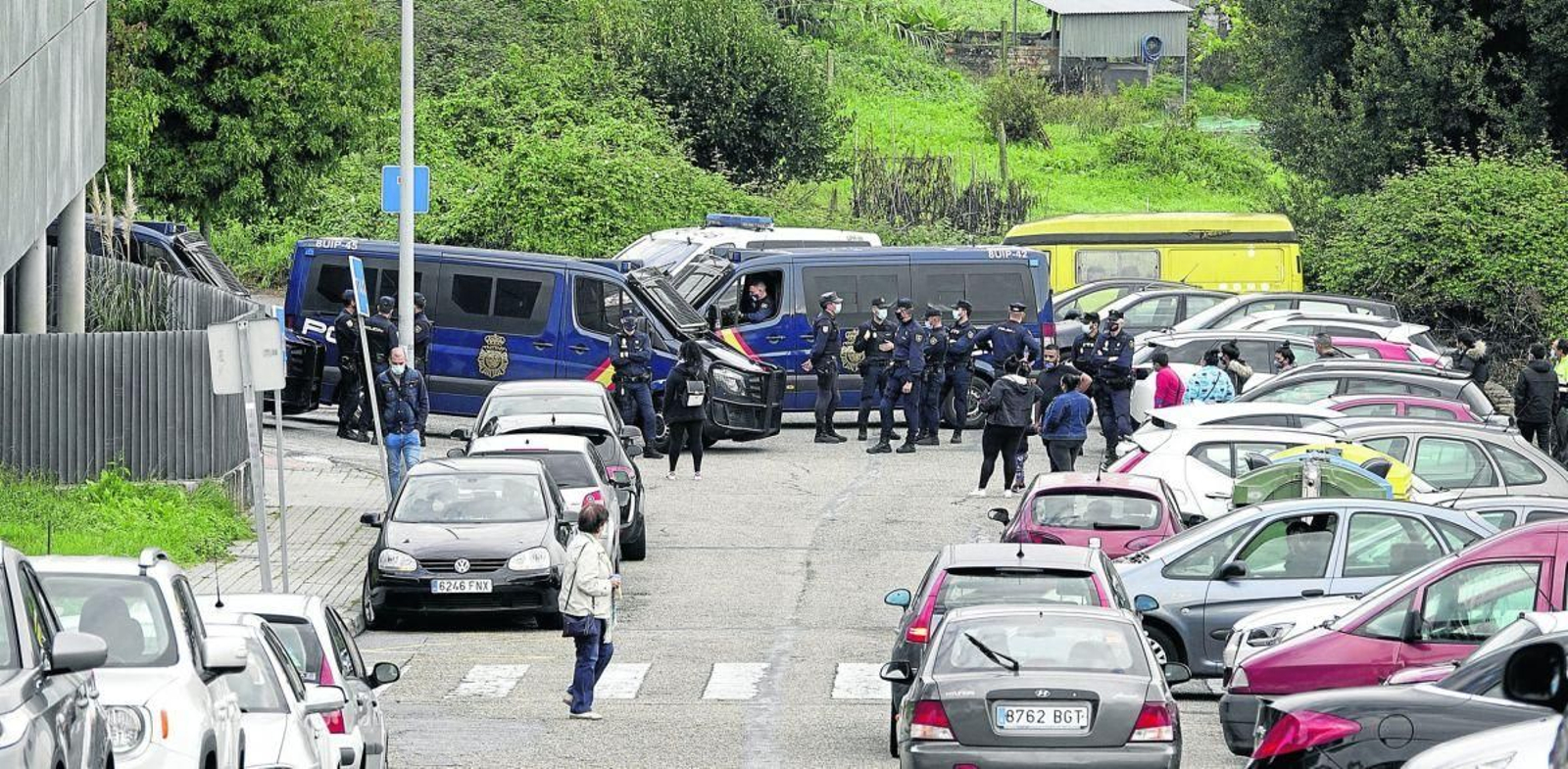 Uno de los operativos llevados a cabo por el “trapicheo” de drogas en Teis en los últimos años.