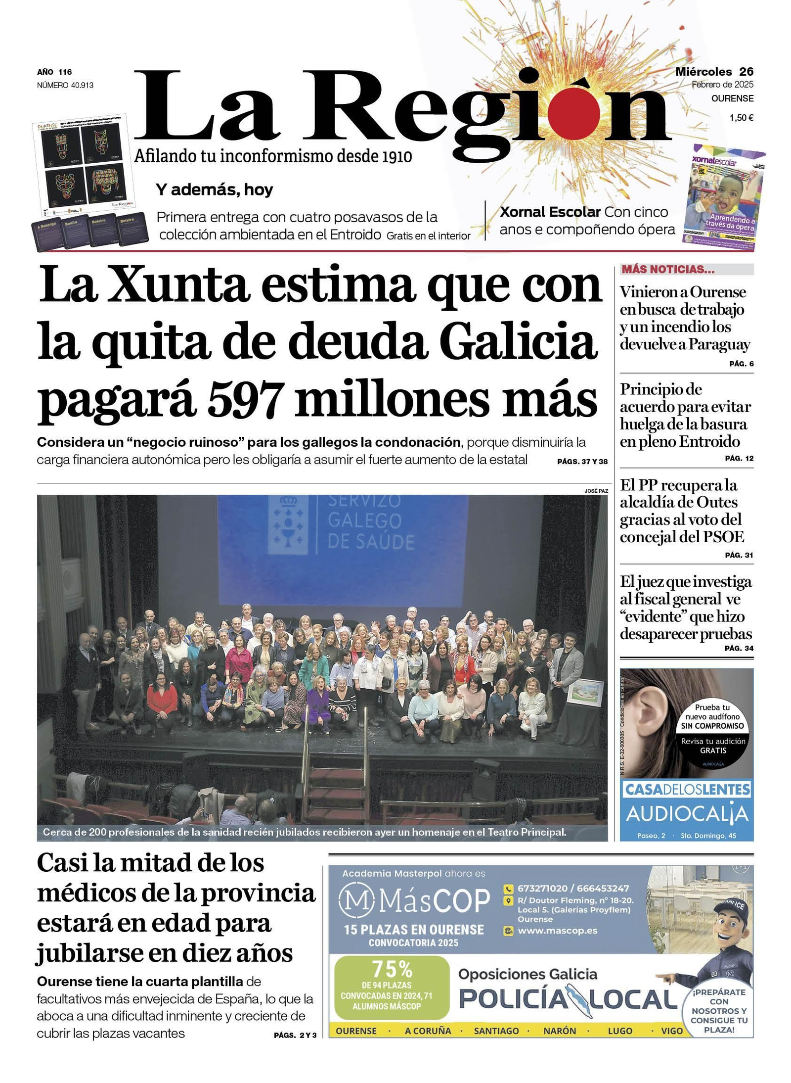 La portada de hoy.