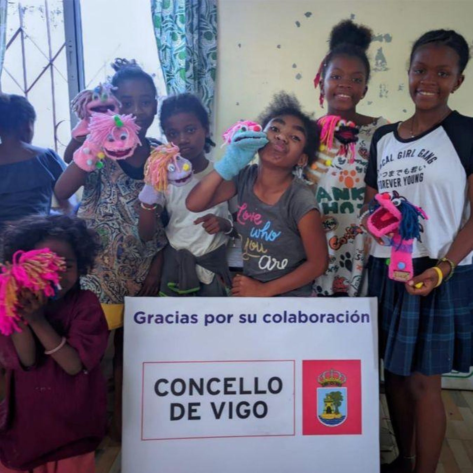 Un grupo de niñas en el centro de acogida de Tuléar.