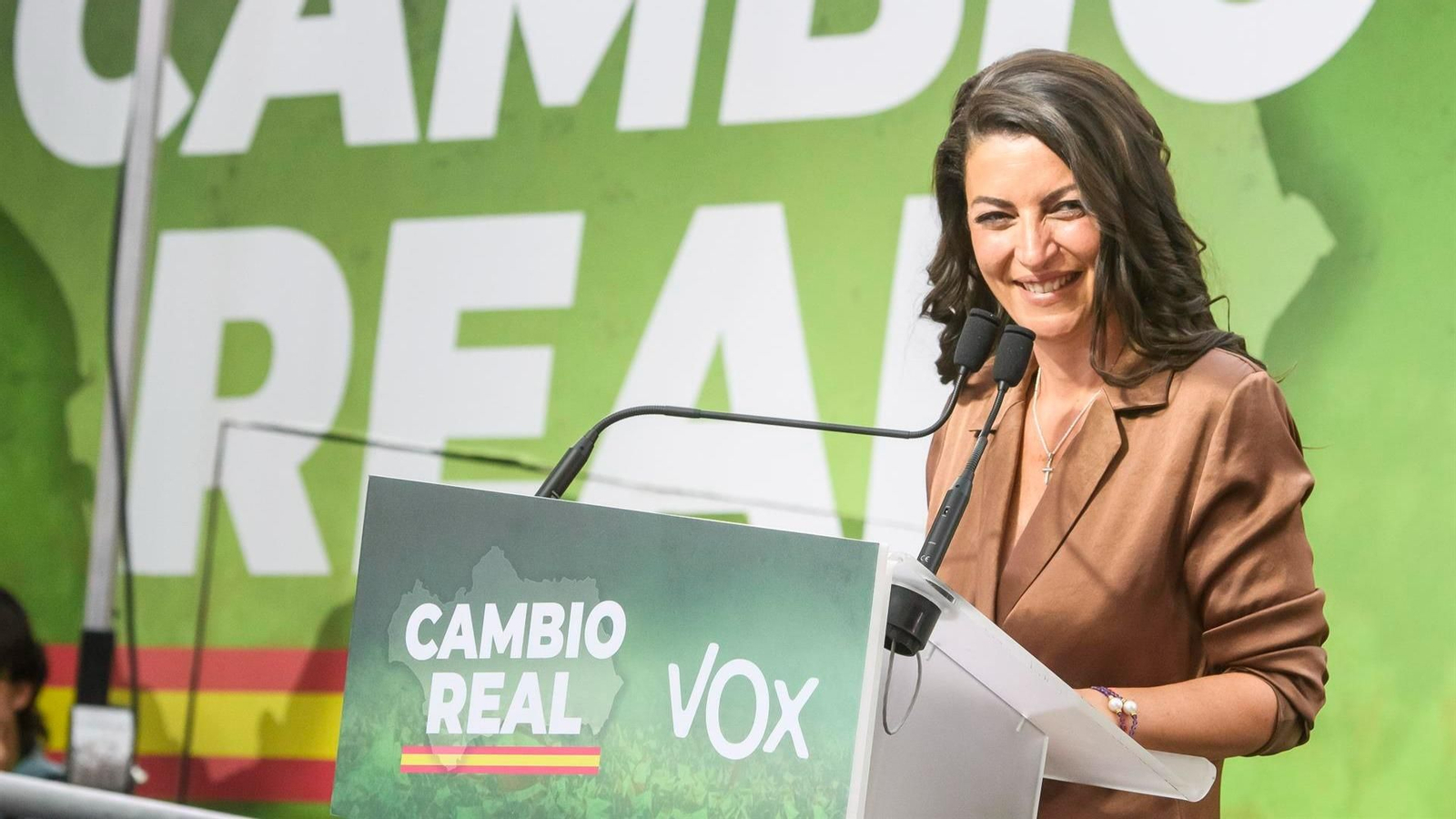 La candidata de Vox a la Presidencia de la Junta, Macarena Olona