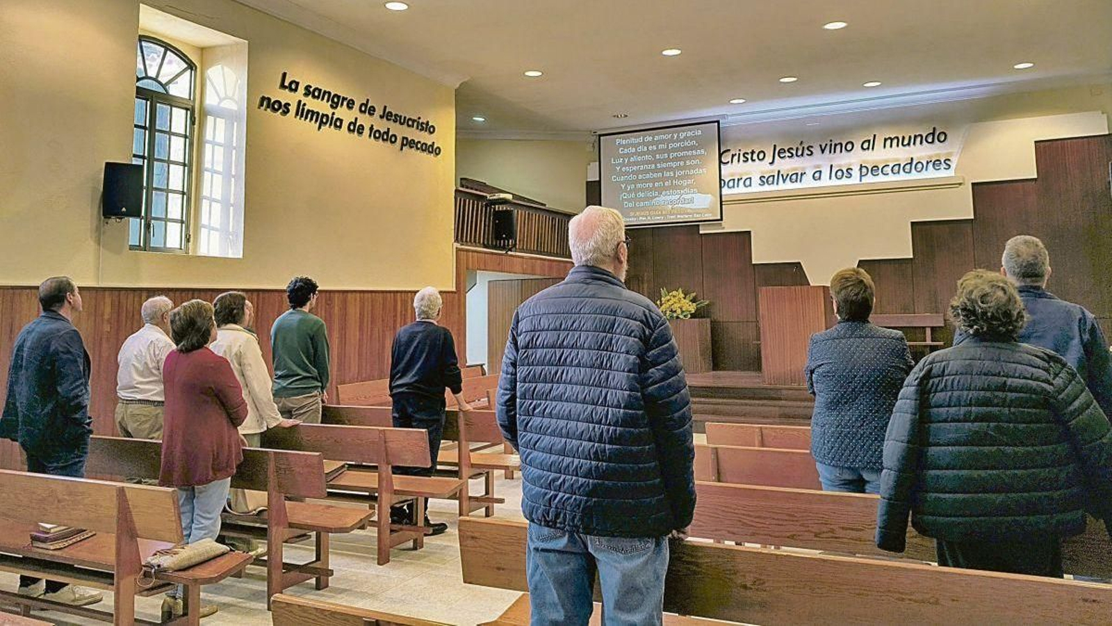 Culto de oración el pasado jueves en la Iglesia Evangélica de Seixo.