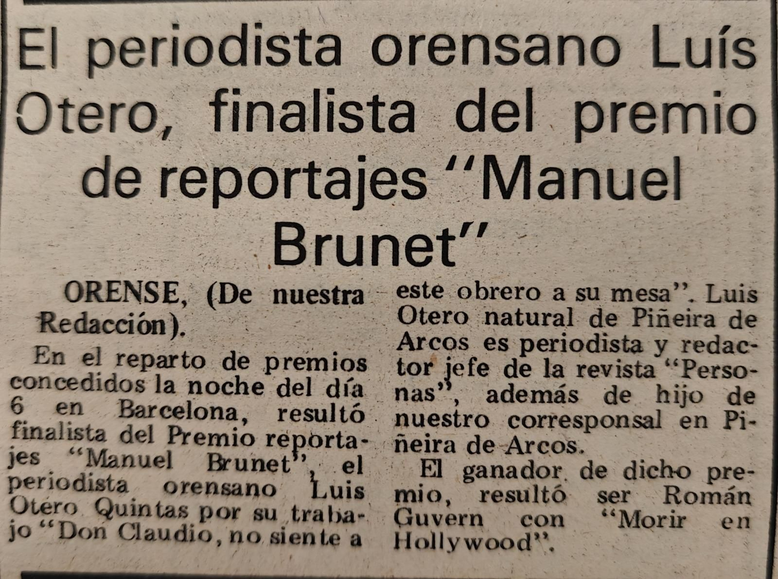 Un recorte de la época.