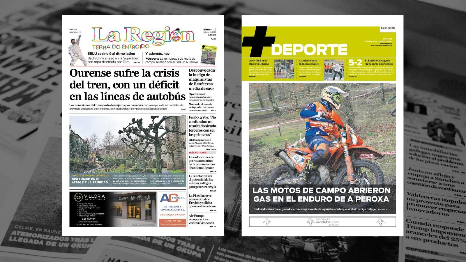 La portada de La Región.