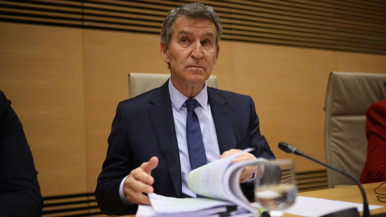 El presidente del PP, Alberto Nuñez Feijóo, comparece en la Comisión de investigación de la Dana, en el Congreso de los Diputados.
