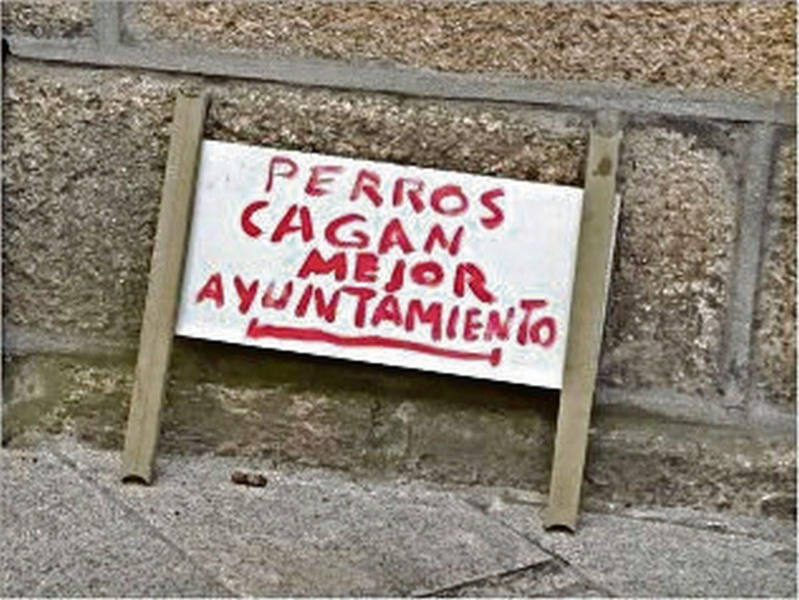 Vecino cabreado con los perros y el alcalde.