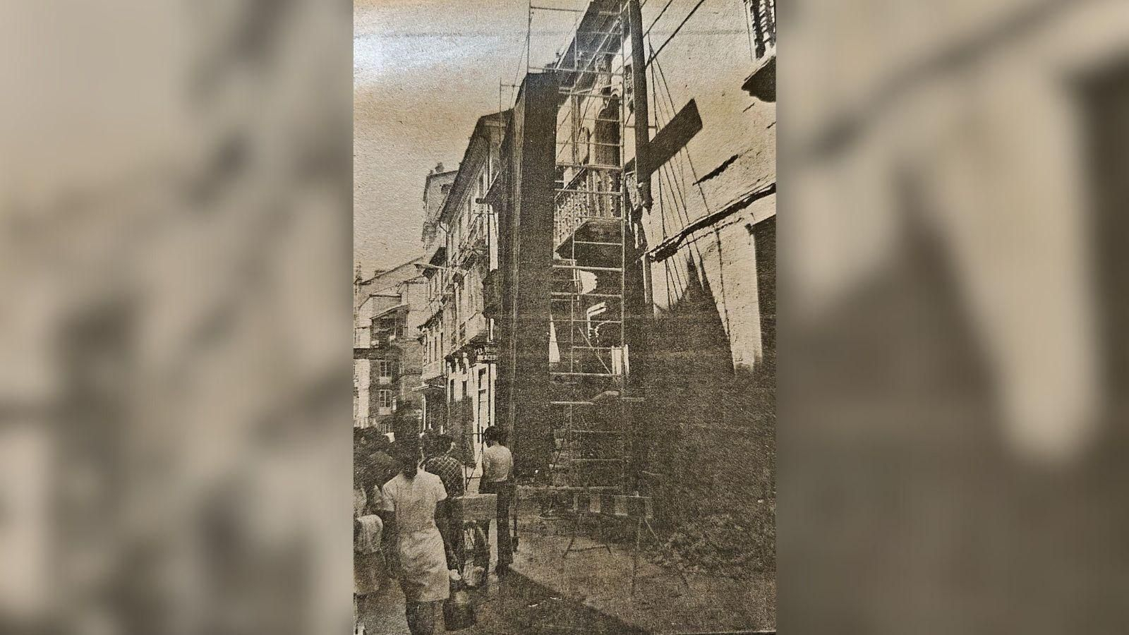 Obras en la fachada del Liceo