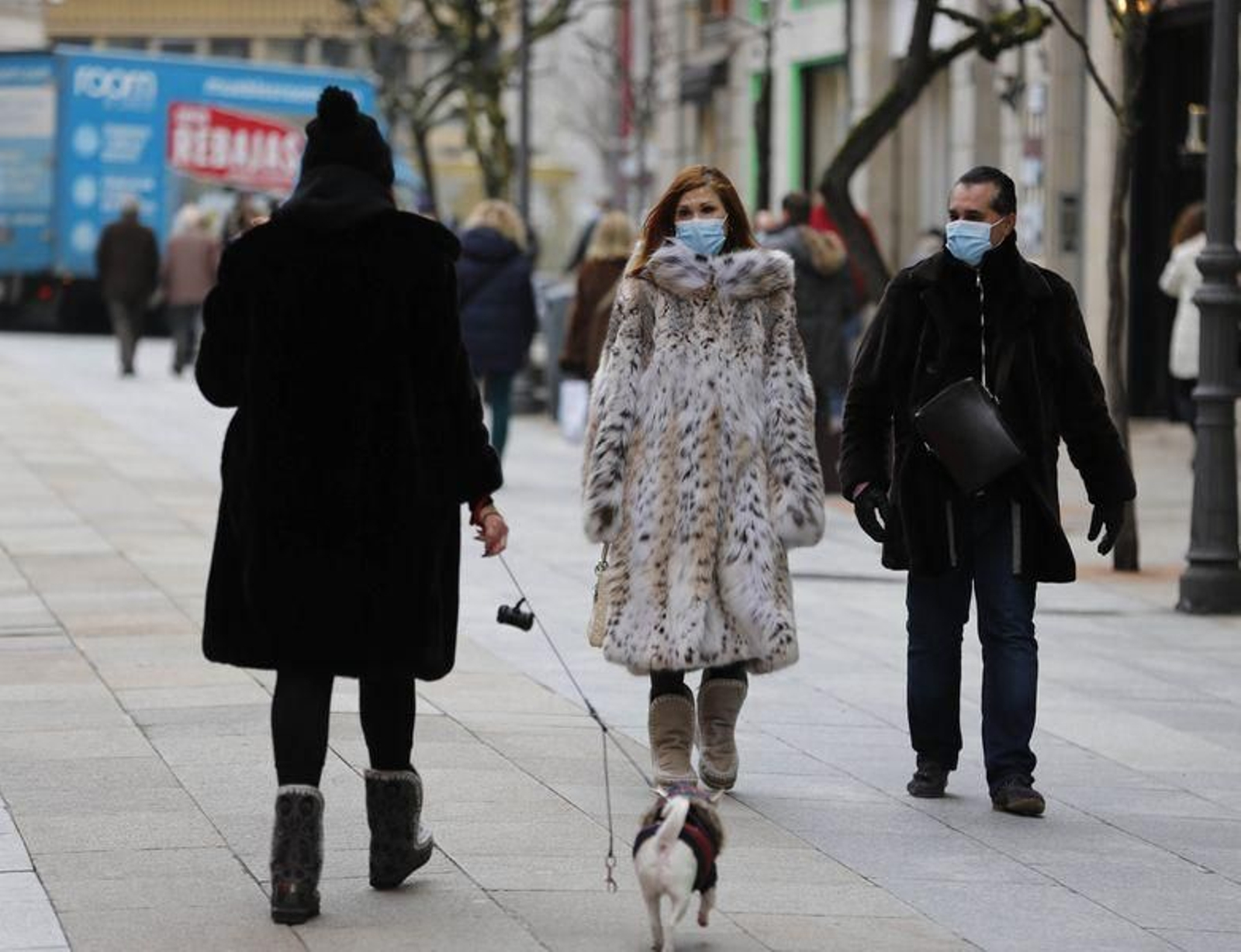 Estampa de frío en la ciudad de Ourense. Foto: Xesús Fariñas