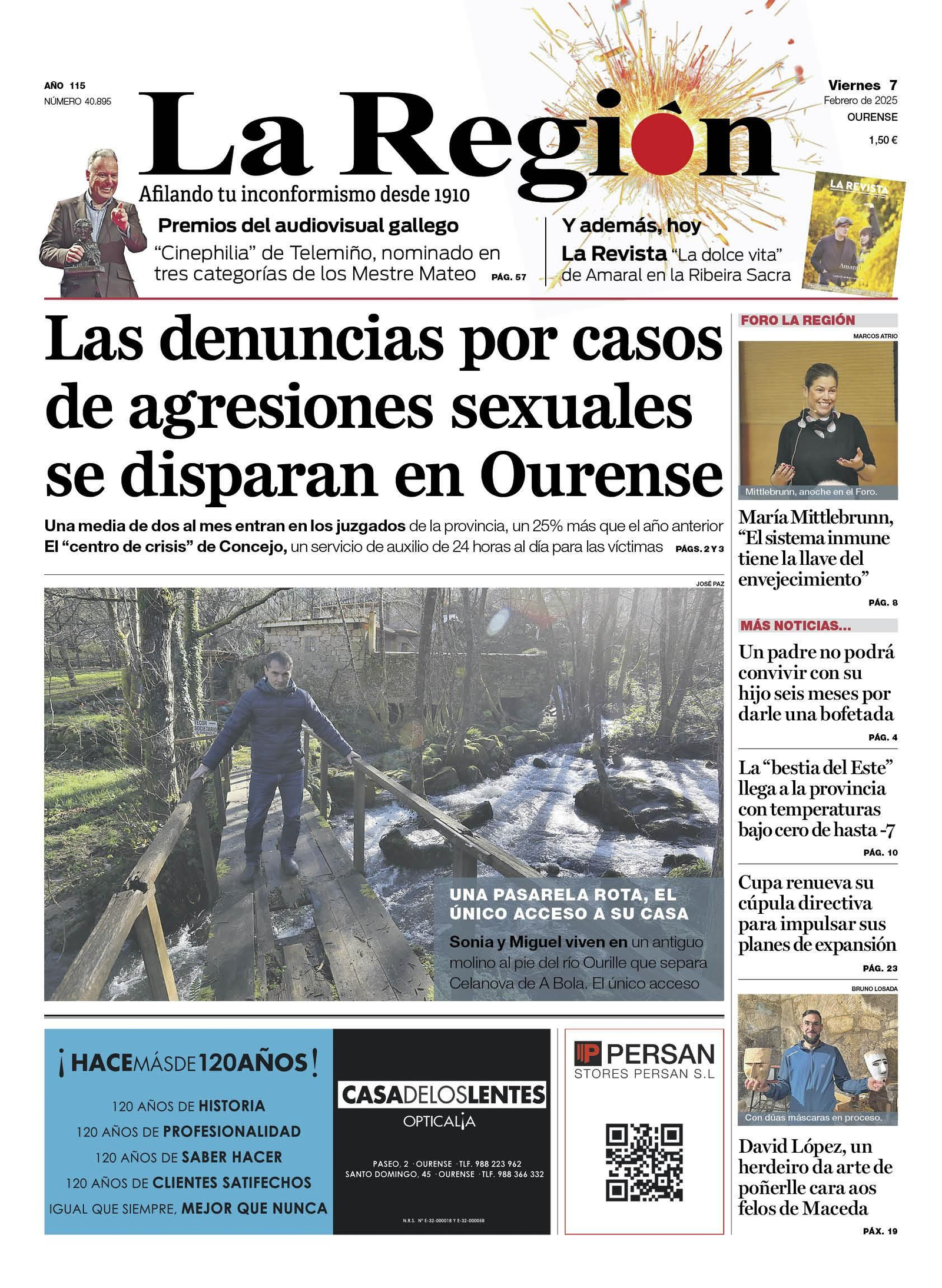 La portada de La Región