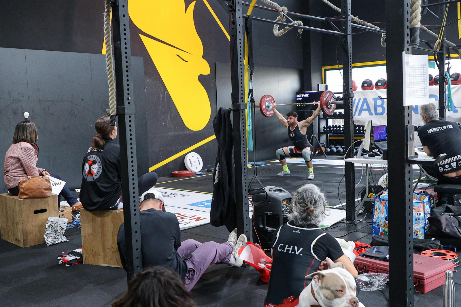 El certamen de halterofilia llevado a cabo ayer en O Porriño.