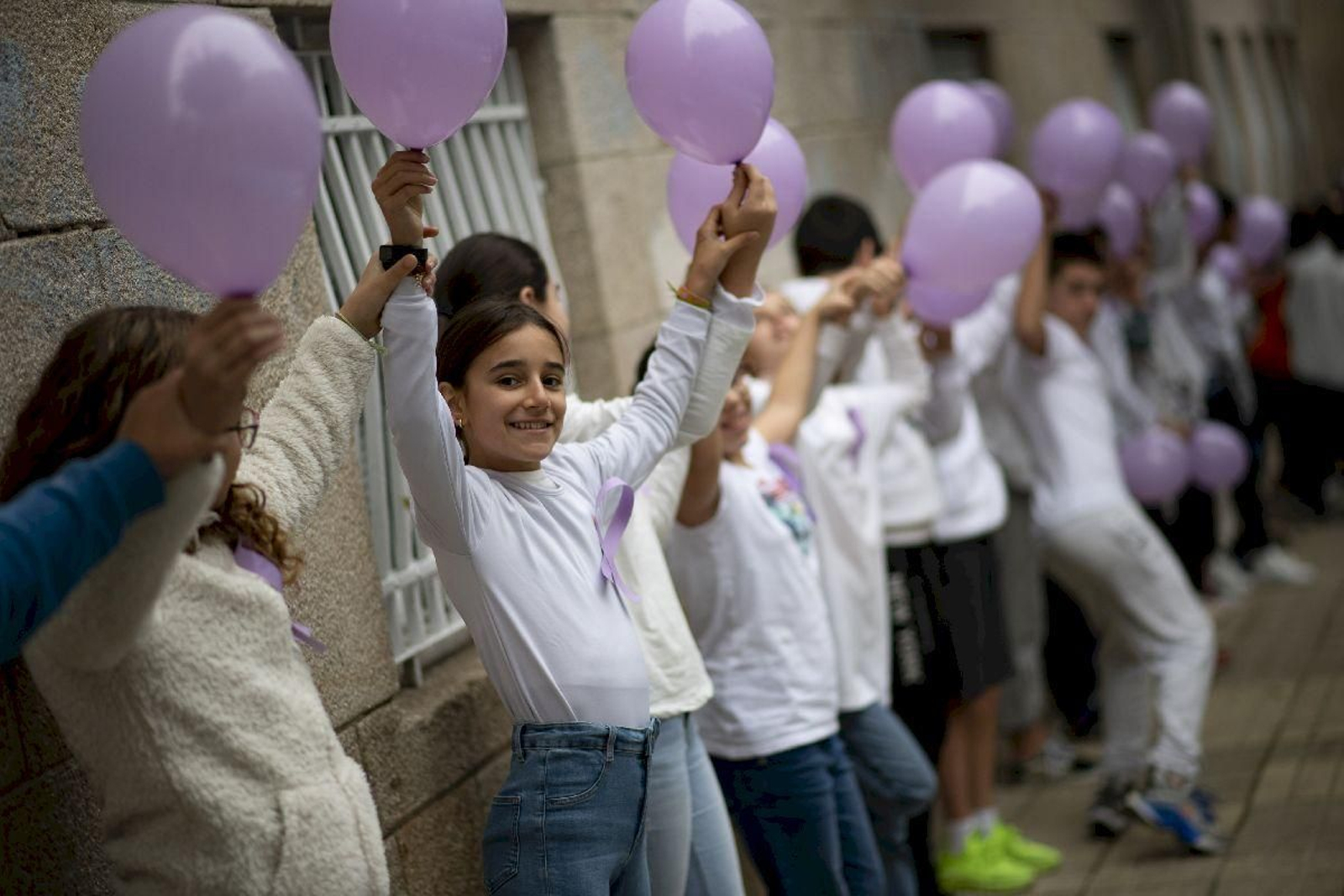 Acto organizado por el alumnado del IES 12 de Outubro, CEIP Prácticas e IES Blanco Amor.
Foto: Xesús Fariñas
