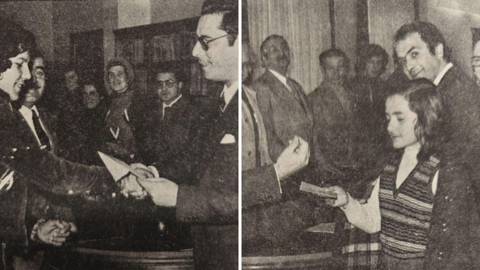 Dos momentos de la entrega de premios.