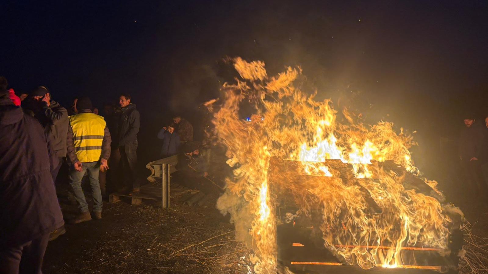 Tractorada en la A-52