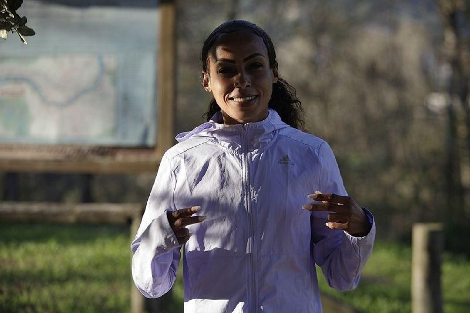 Kalkidan Gezahegne, ayer en el Paseo das Ninfas (MIGUEL ÁNGEL).