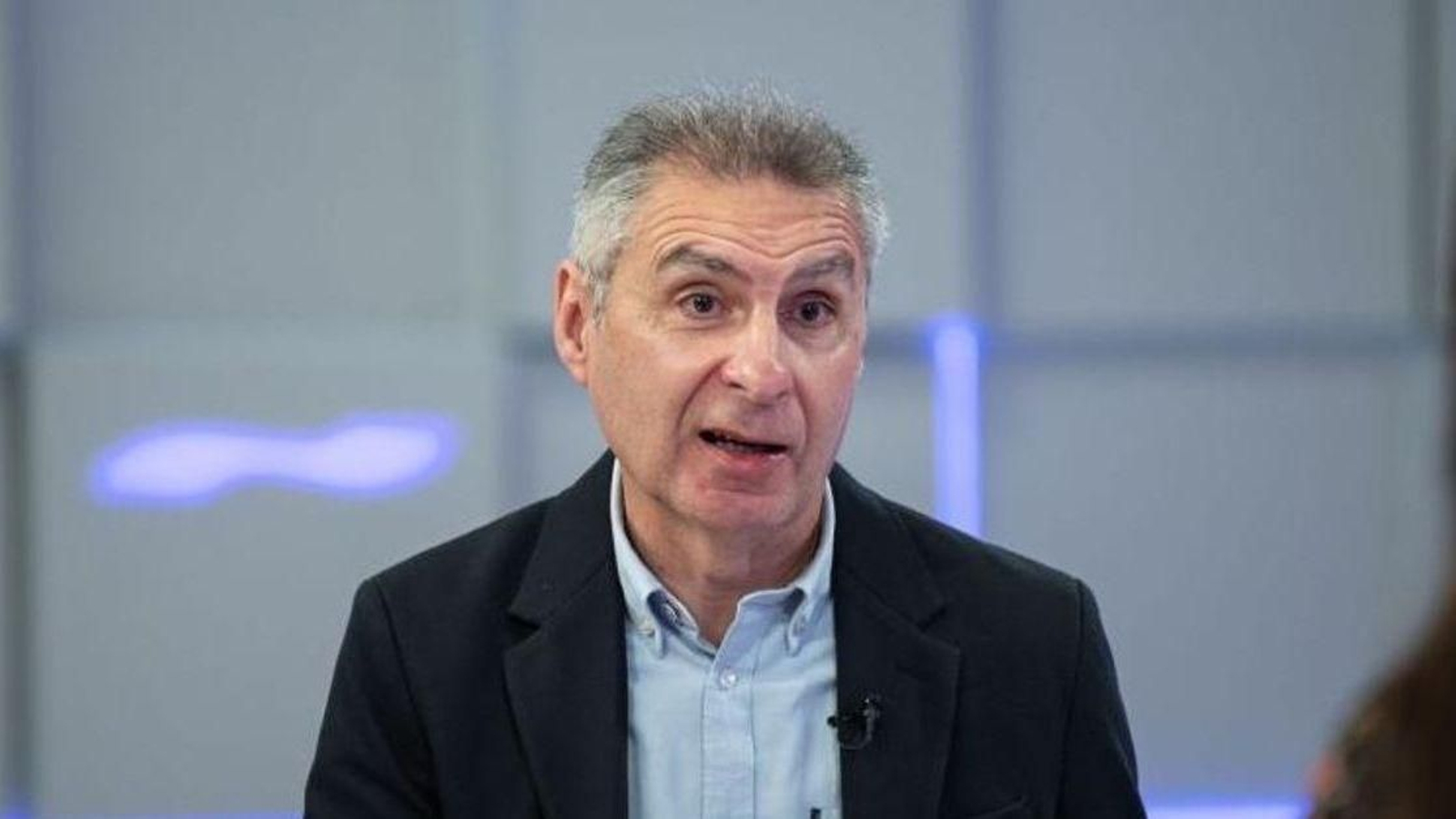 Luís Seara, en el plató de Telemiño