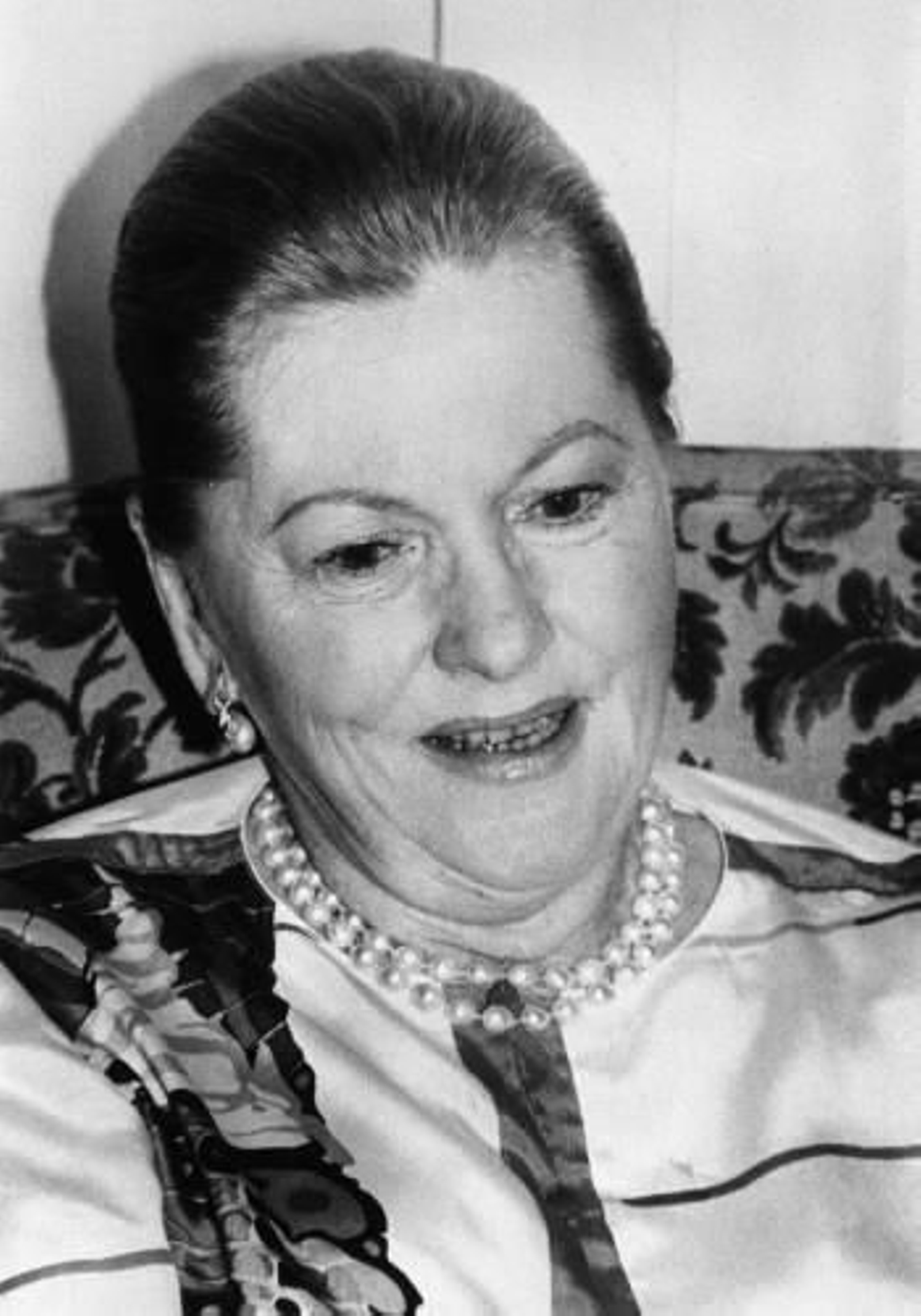 Joan Fontaine, en su casa de California.