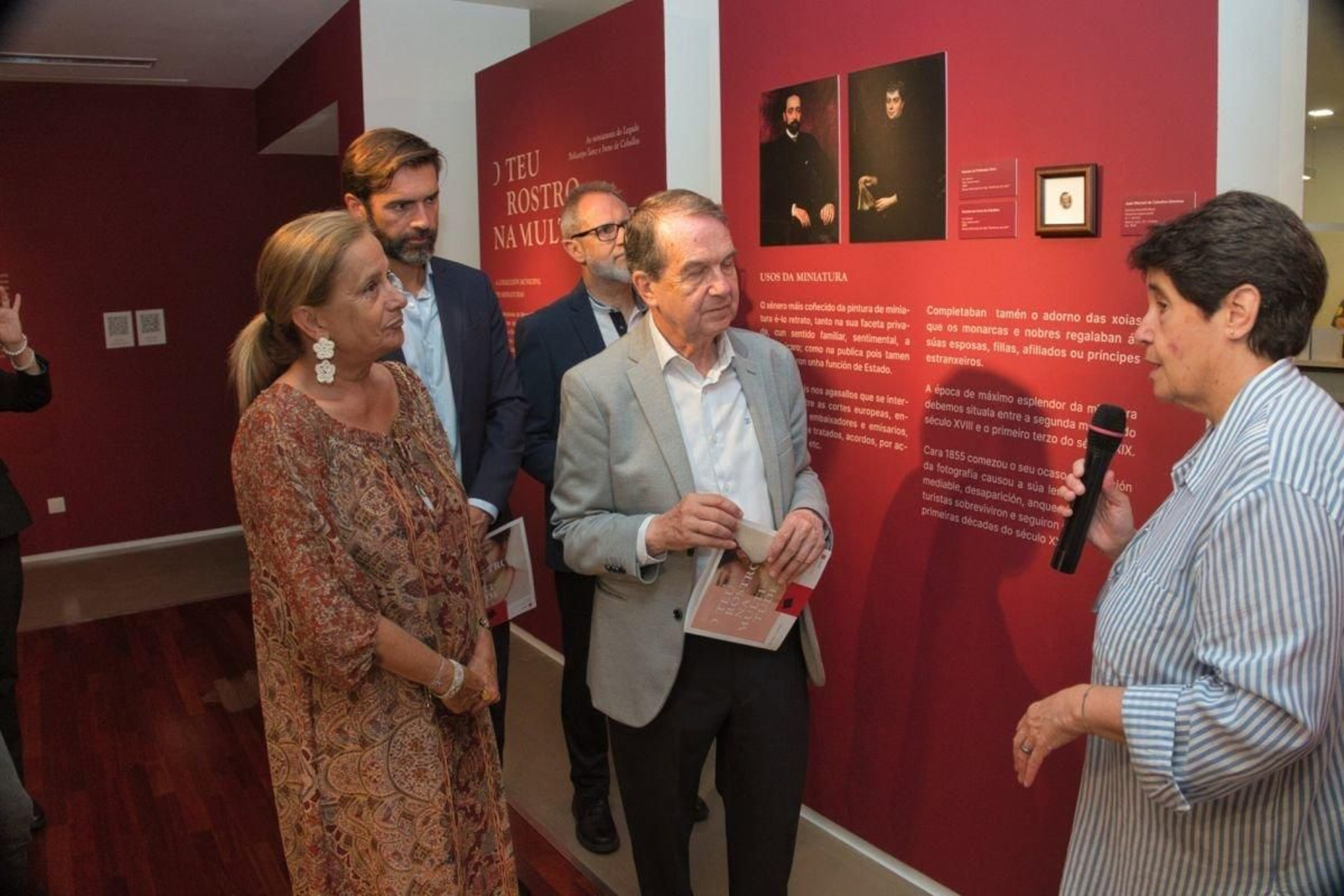 Caballero, Carmela Silva y Gorka Gómez en la inauguración.