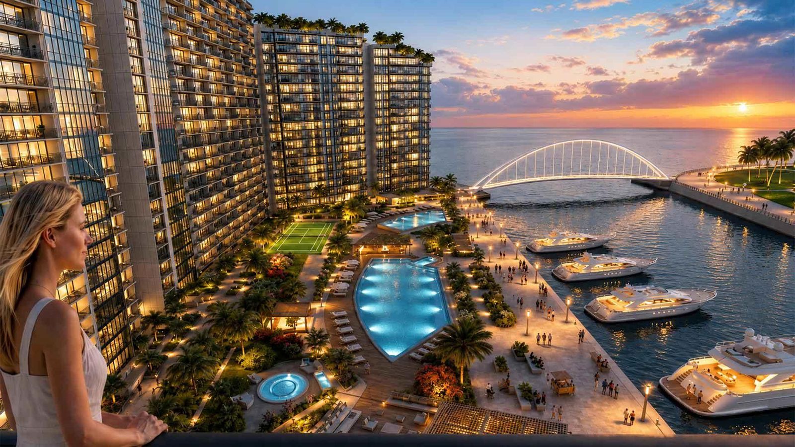 Render del nuevo desarrollo portuario en Colombo, Sri Lanka