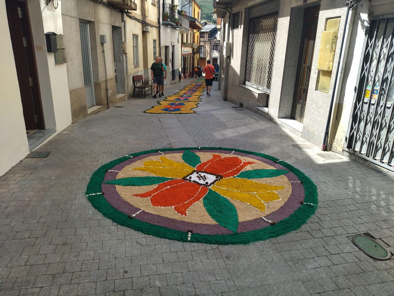 Alfombra floral por el Corpus Christi en A Rúa.