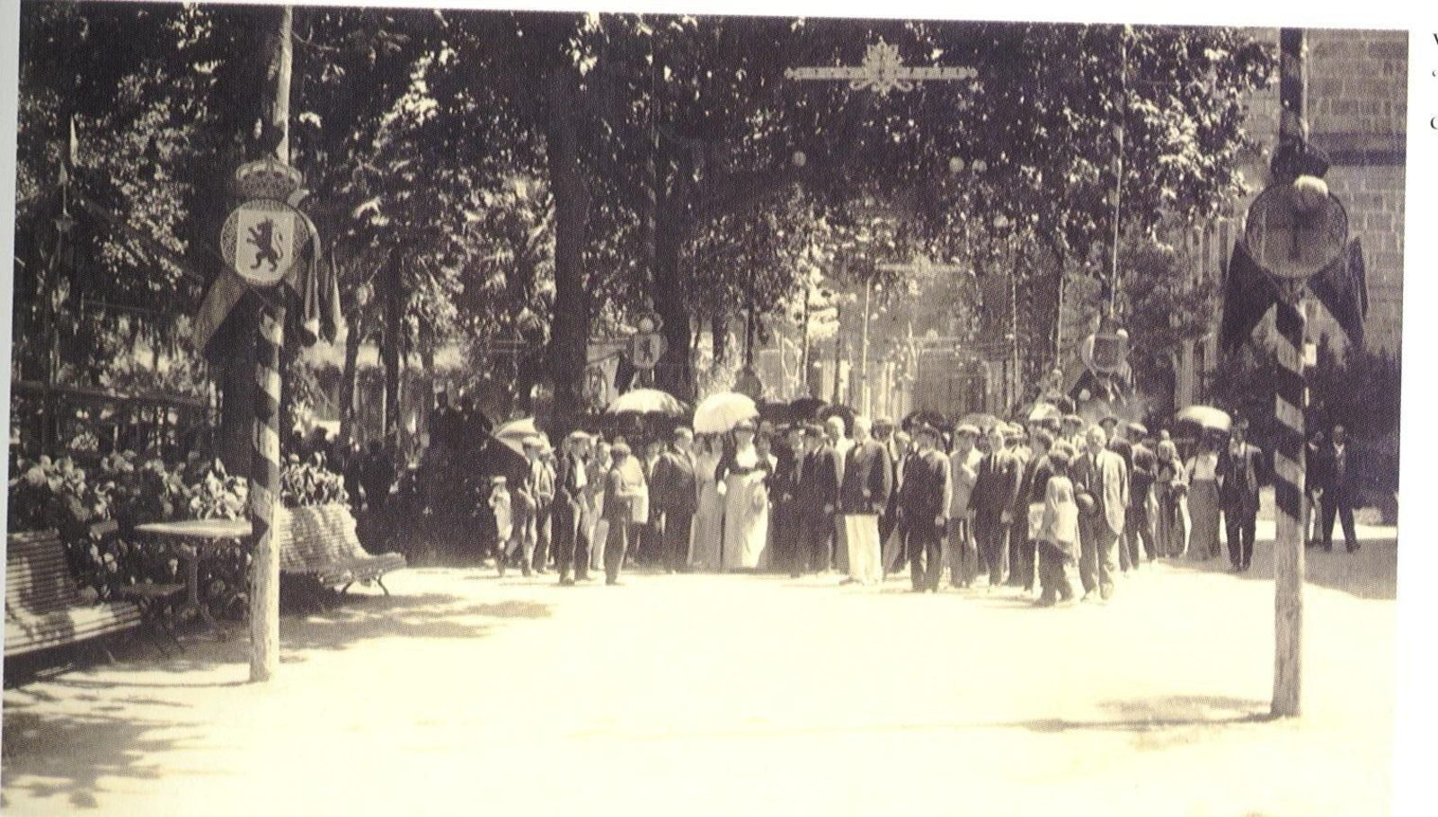 Año 1914, la Infanta Isabel de Borbón, ‘La Chata’  como agüista de la Villa Termal, visita Mondariz Balneario.