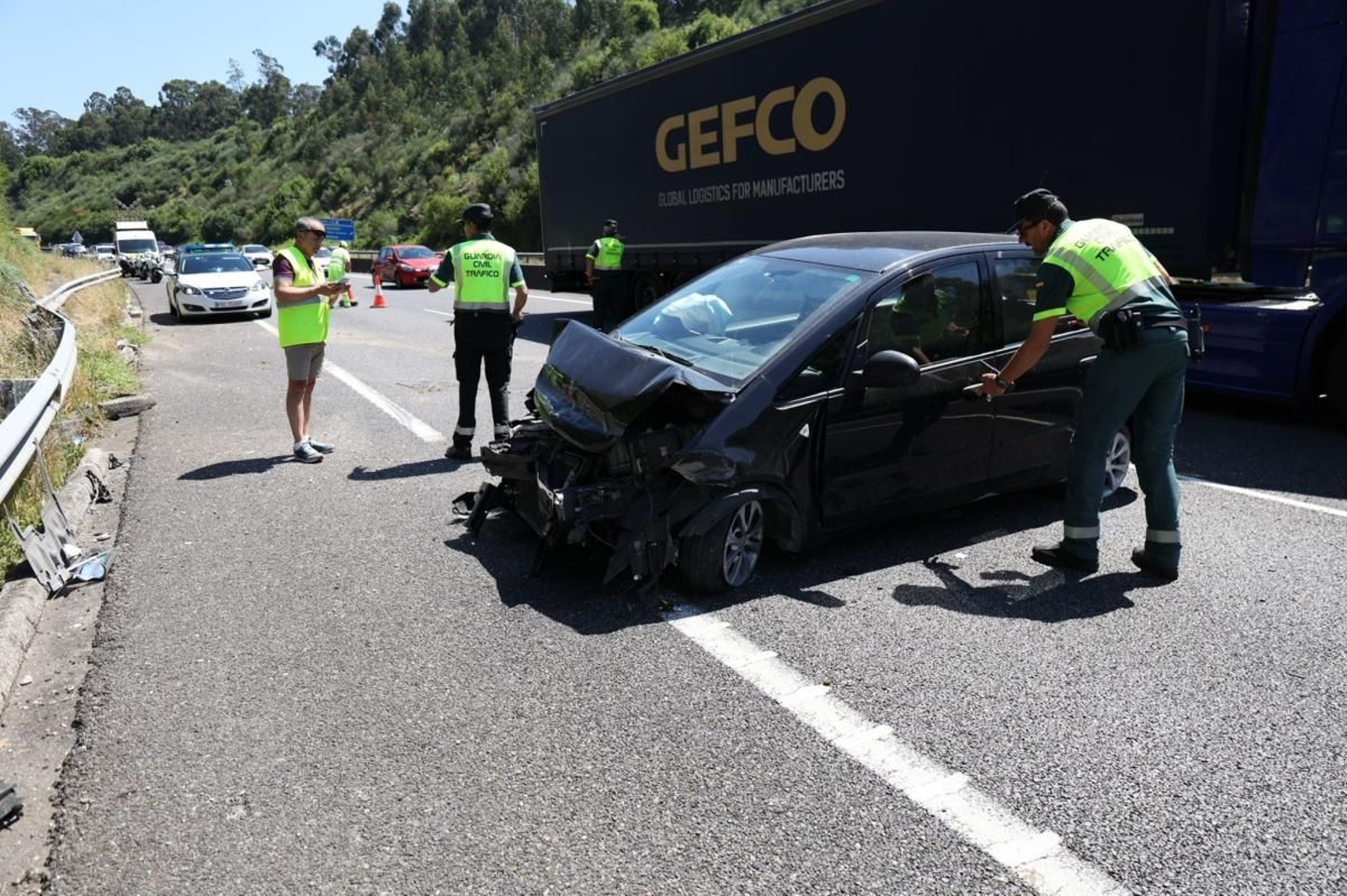 Accidente y retenciones en la VG-20