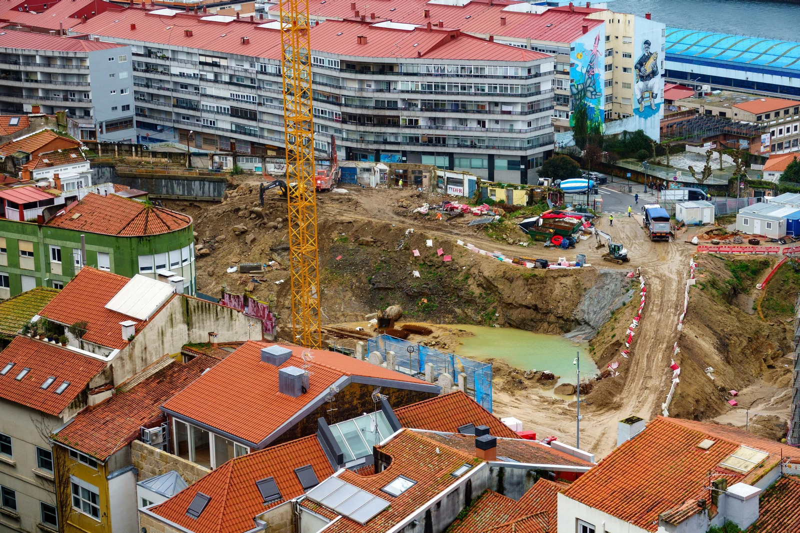 Las obras que se están realizando en estos momentos en el Barrio do Cura.
