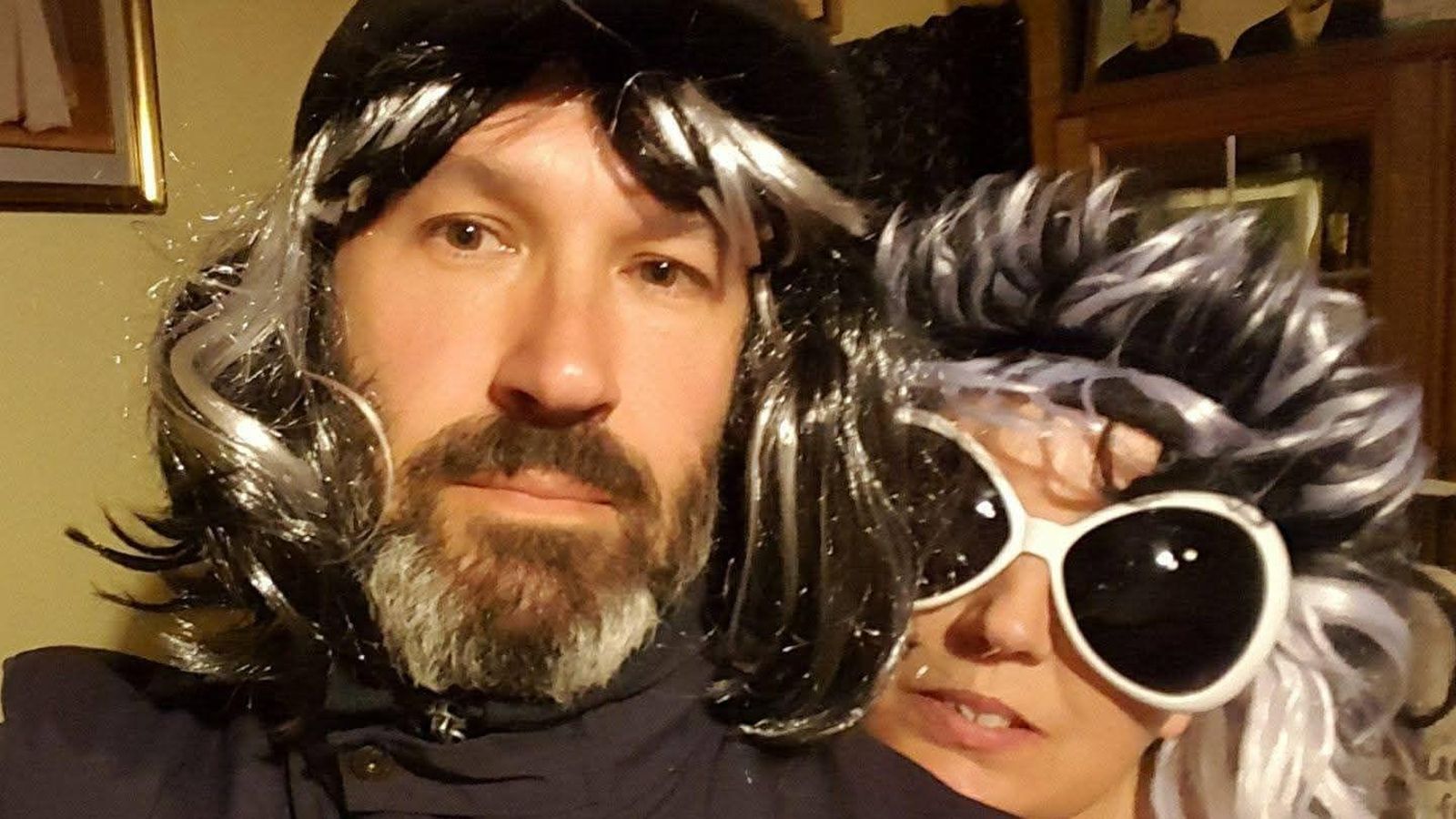 “Xocas” xunto coa súa muller María, natural de Matamá, nun Entroido.