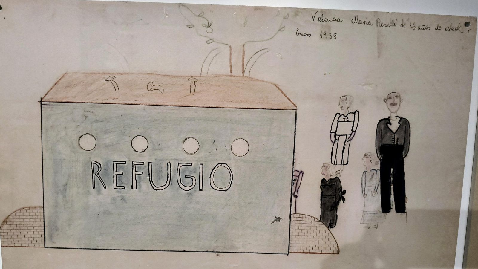 Uno de los dibujos muestra un refugio.