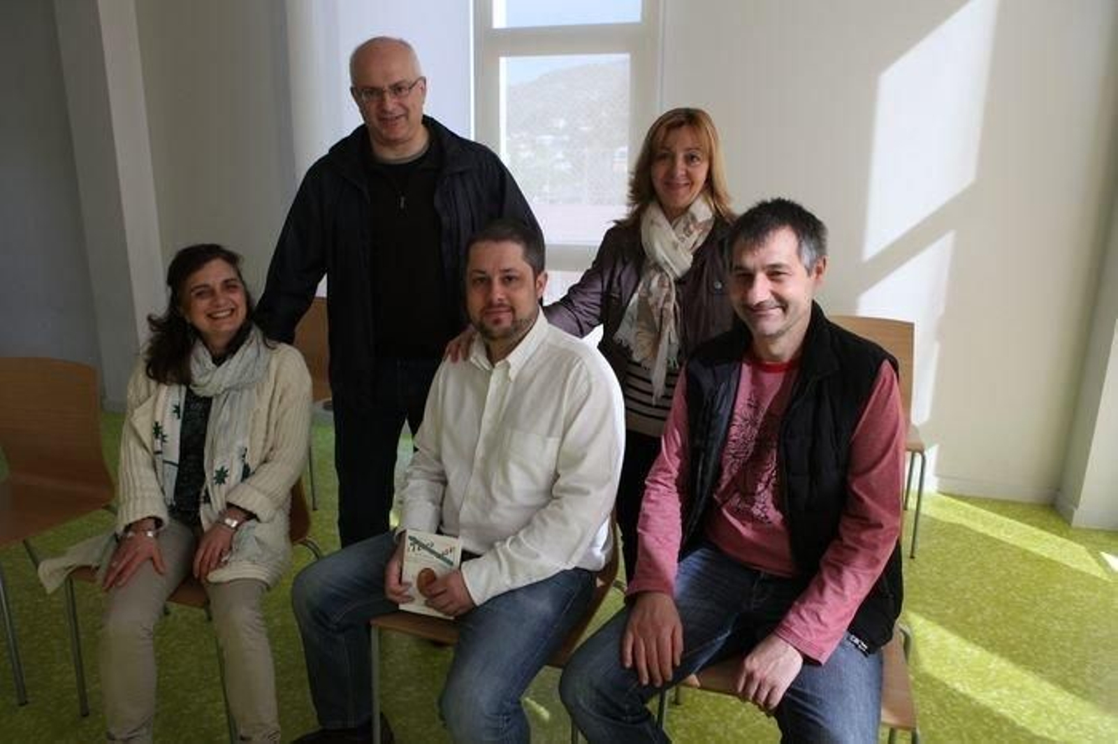 De izquierda a derecha, Ana Gloria Rodríguez, José Carlos Rodríguez "Freixo", Xosé Rodríguez, Marisa Pérez y Arturo Baliño.