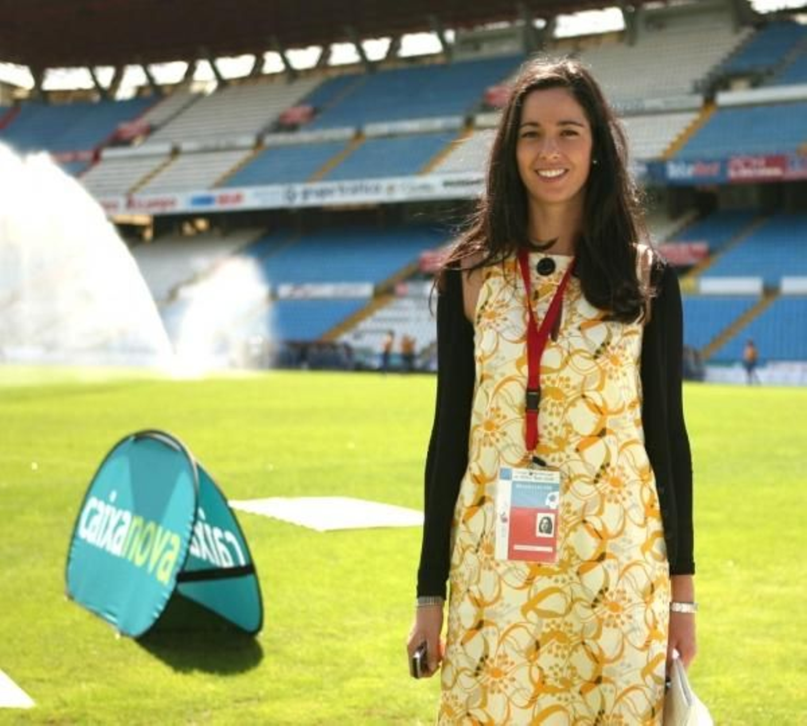 Laura Magdalena, en el estadio de Balaídos, donde concluyó ayer la Vigo Cup. foto: raquel