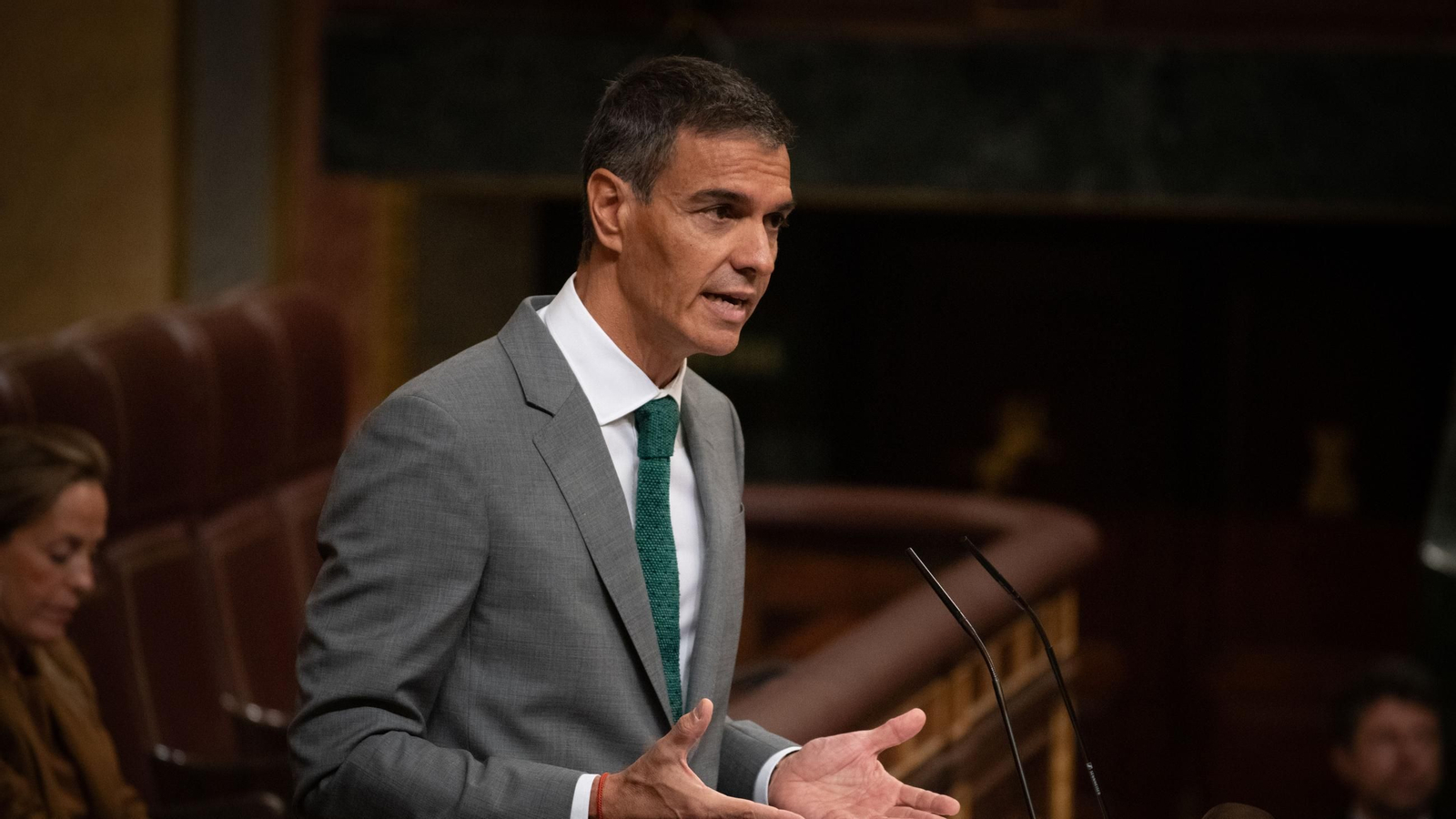 El presidente del Gobierno, Pedro Sánchez, comparece durante una sesión plenaria en el Congreso de los Diputados, a 3 de septiembre de 2026, en Madrid