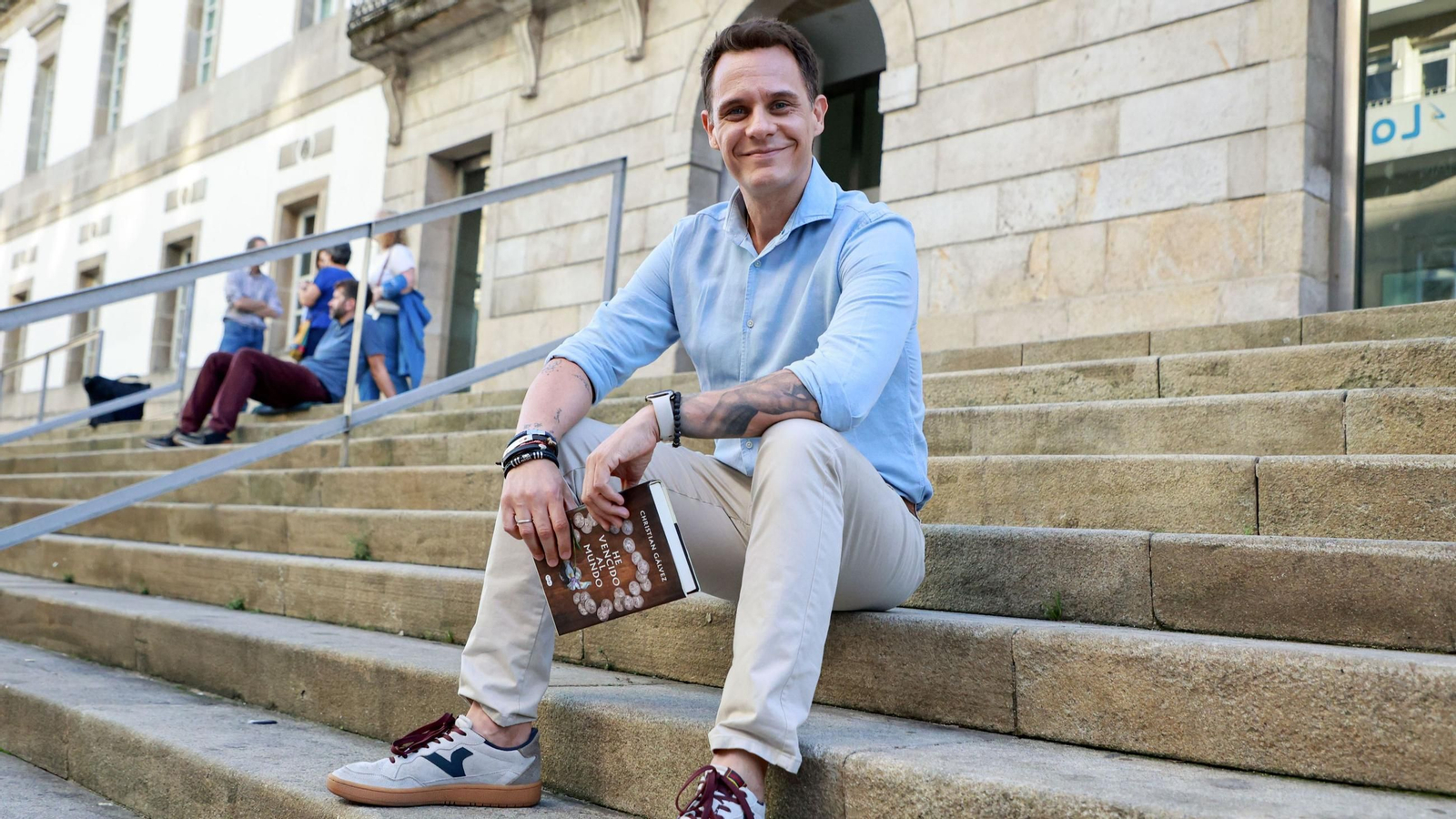 Christian Gálvez, durante su estancia en Vigo.