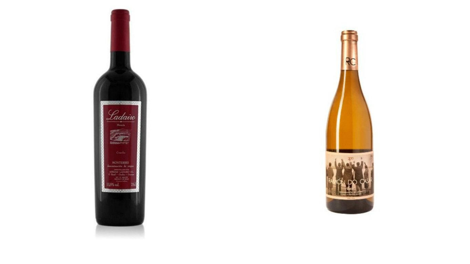 Los dos vinos premiados en la gala de "los Mejores Vinos de Galicia 2016".