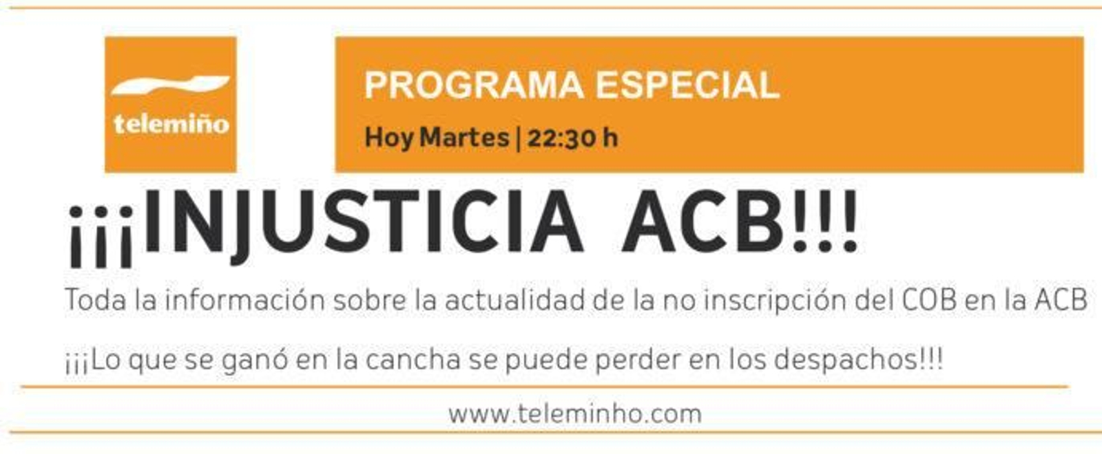 Cartel informativo del programa.