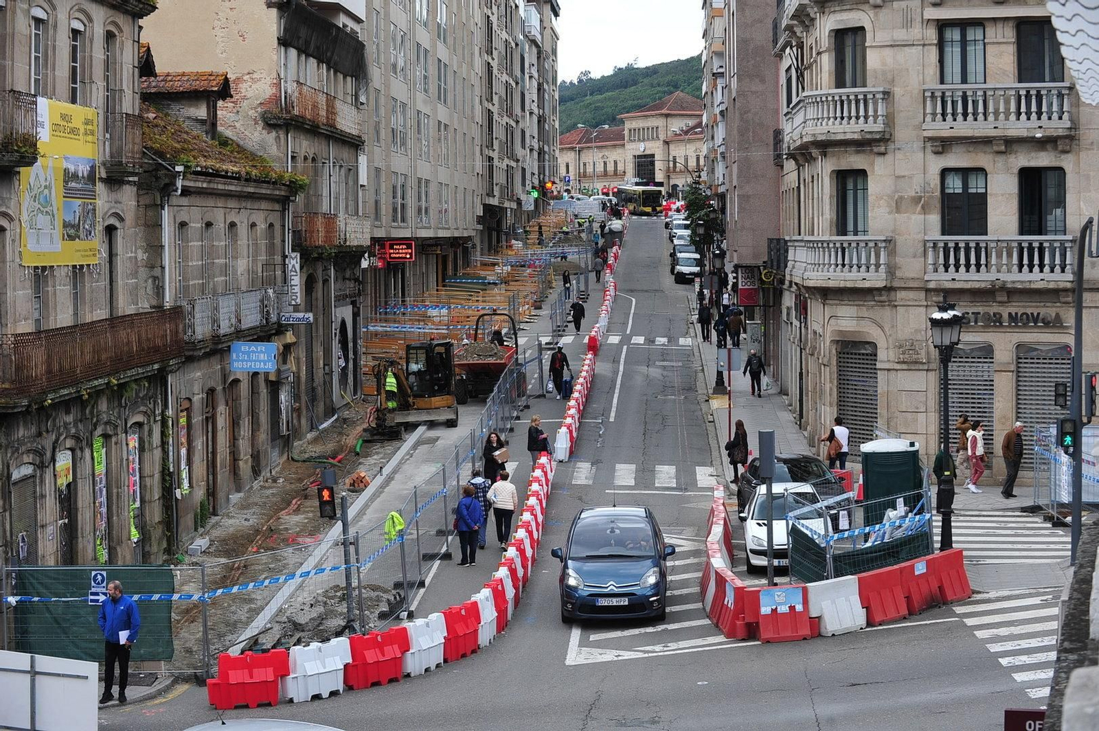La Avenida das Caldas, en obras desde hace meses.