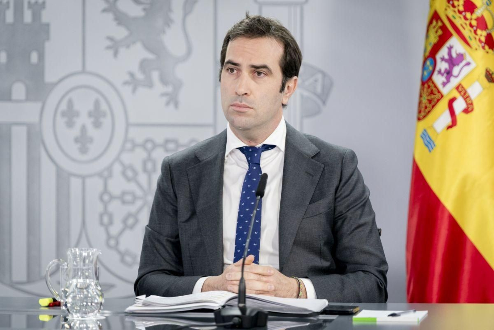 Carlos Cuerpo, tras el Consejo de Ministros.