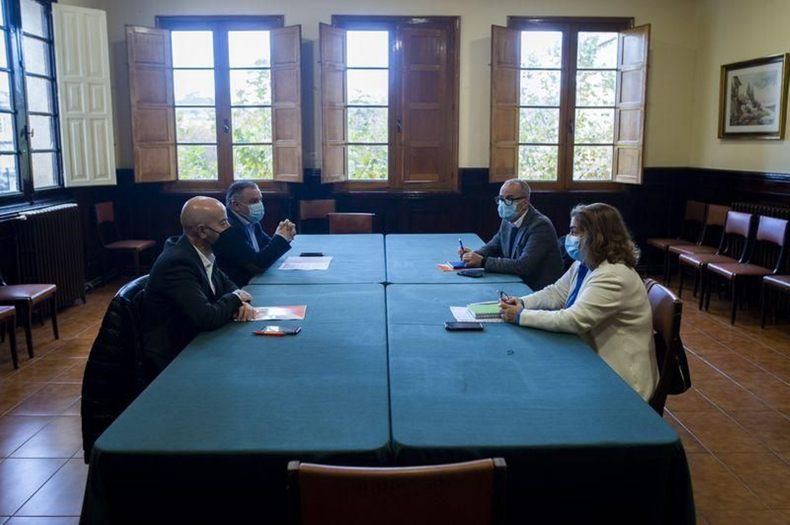 José Araújo, Laureano Bermejo por Ciudadanos y Jesús Vázquez y Flora Moure (Foto: Martiño Pinal).