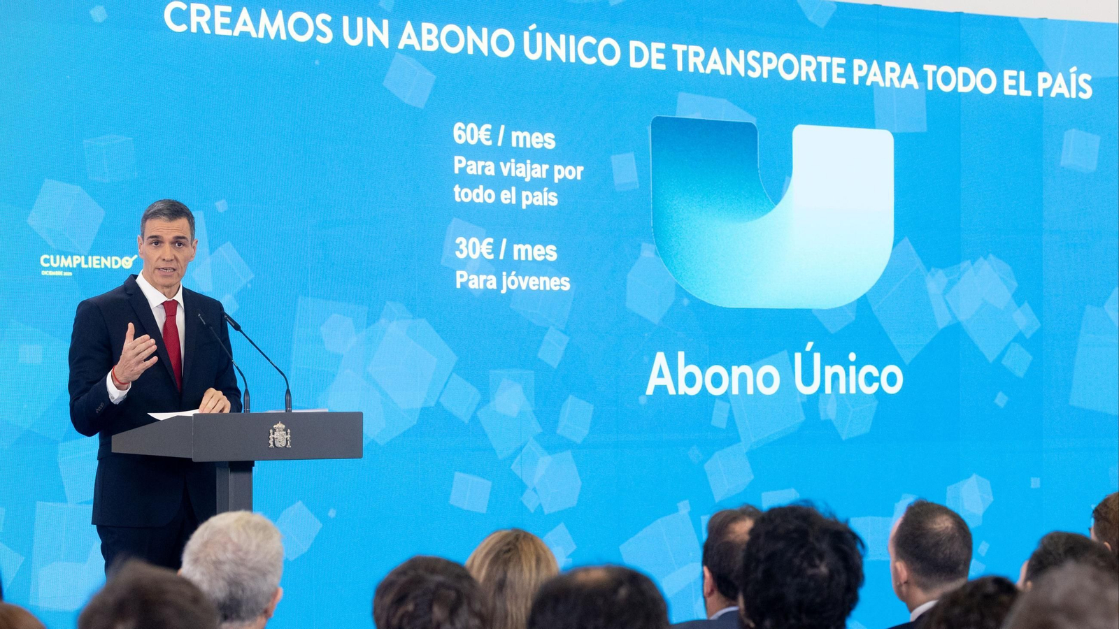 El presidente del Gobierno, Pedro Sánchez, durante una rueda de prensa