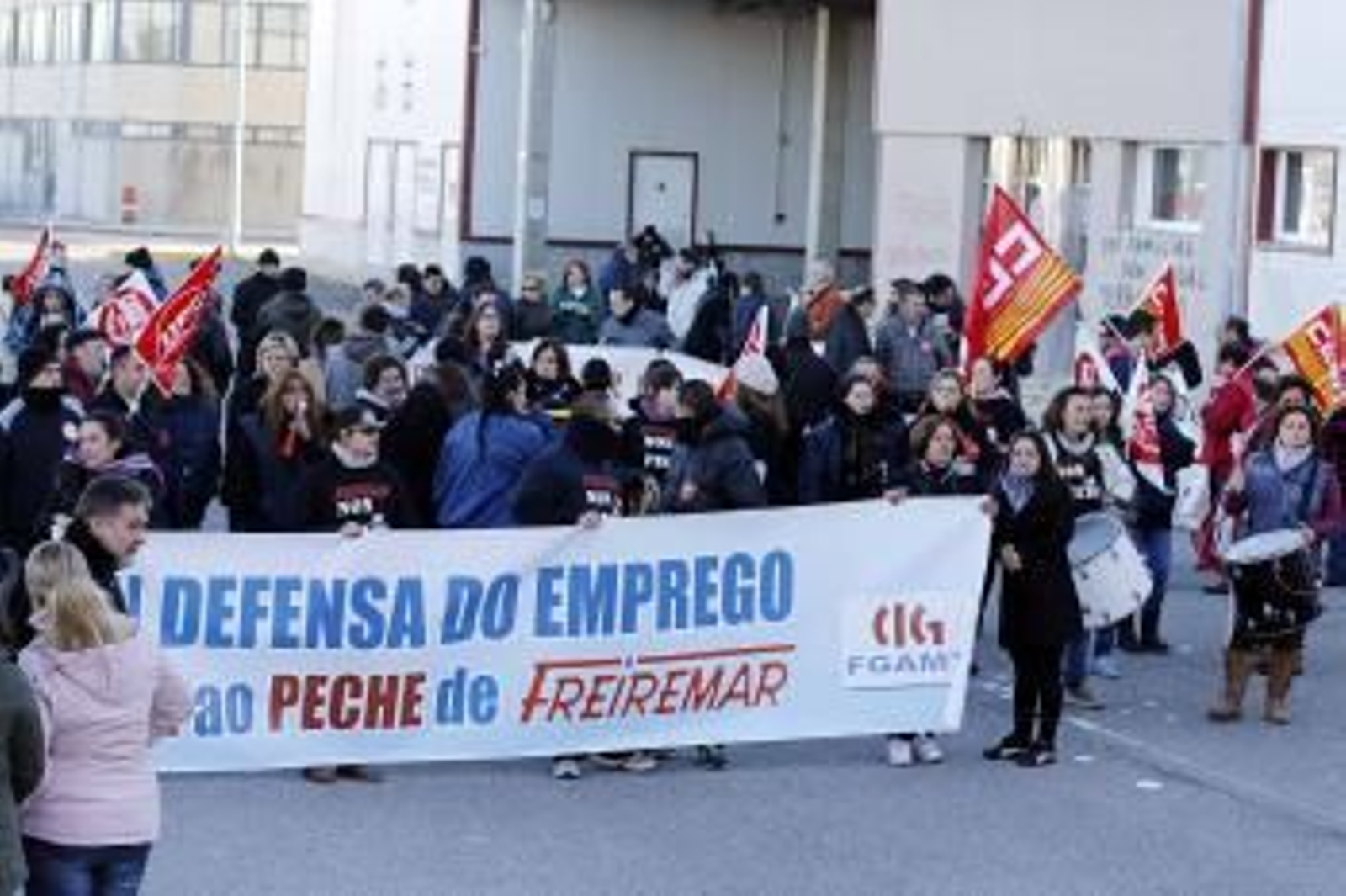 Una de las movilizaciones de los trabajadores de Freiremar.