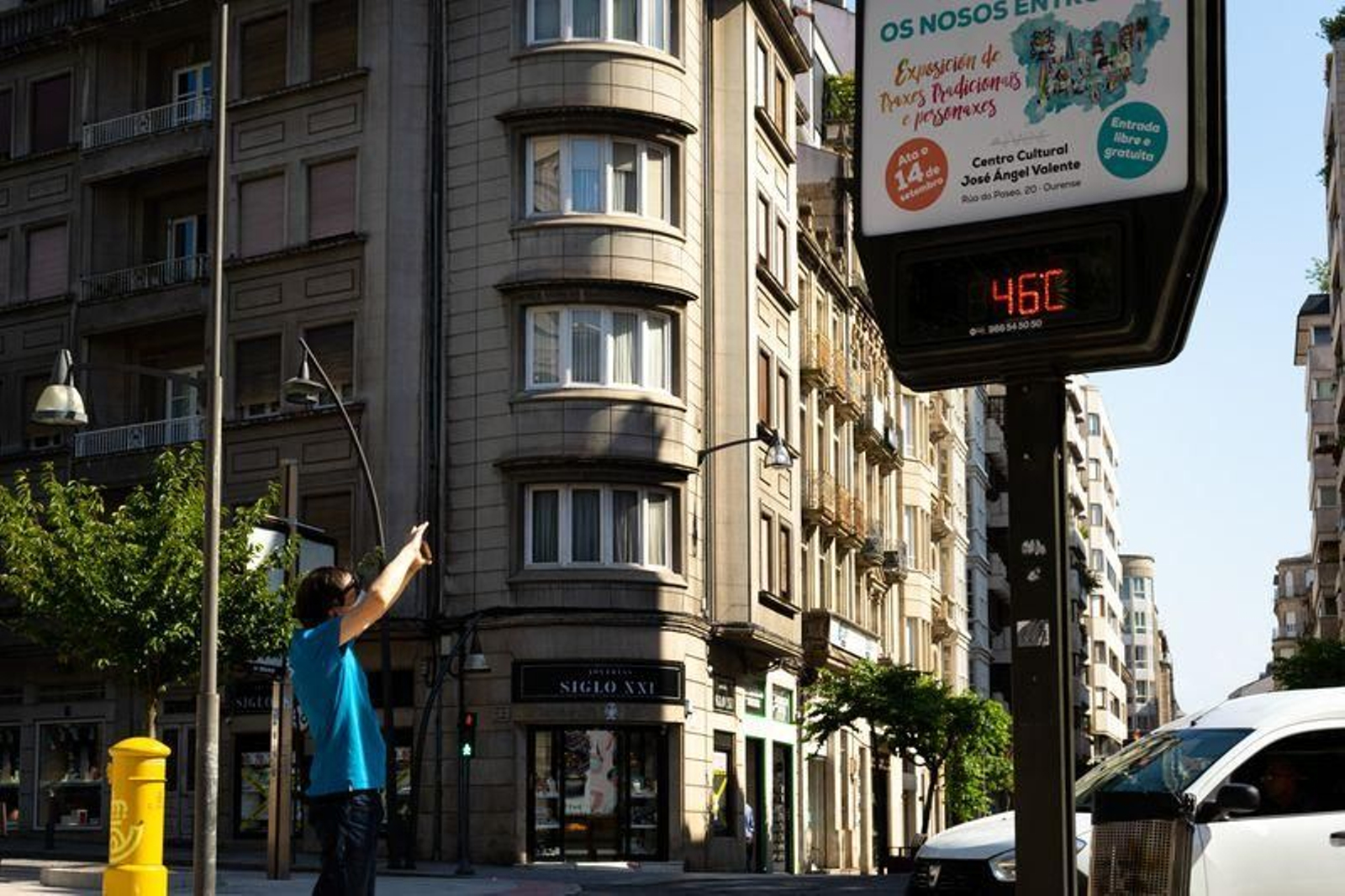 Jornada de calor en Ourense, que sobrepasa los 40 grados (FOTO: Miguel García).