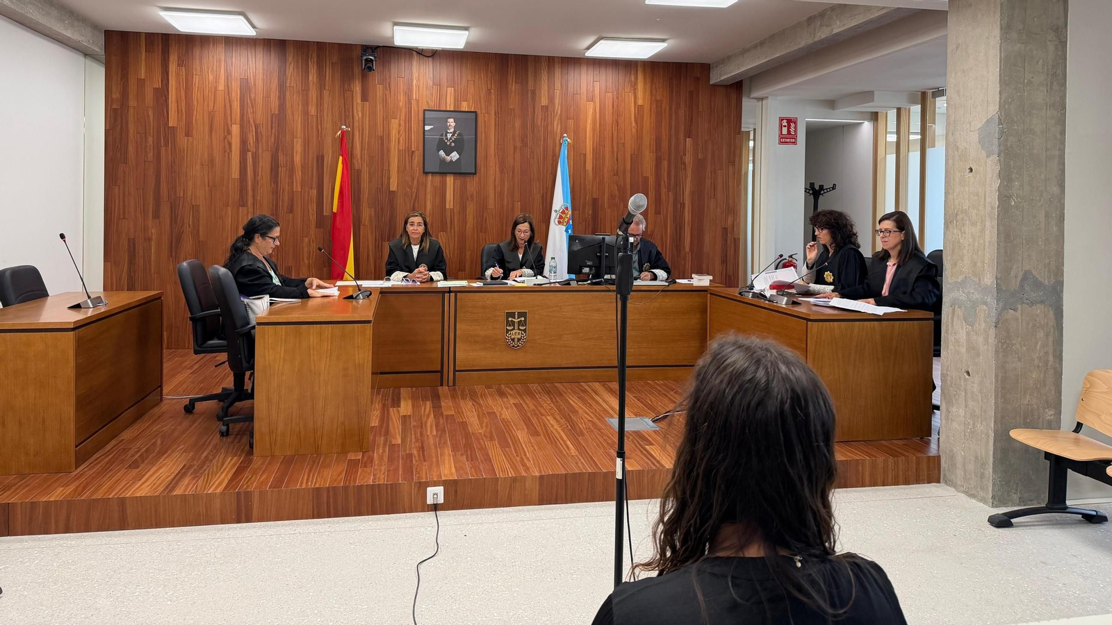 Imagen de la condenada durante el juicio de este martes.