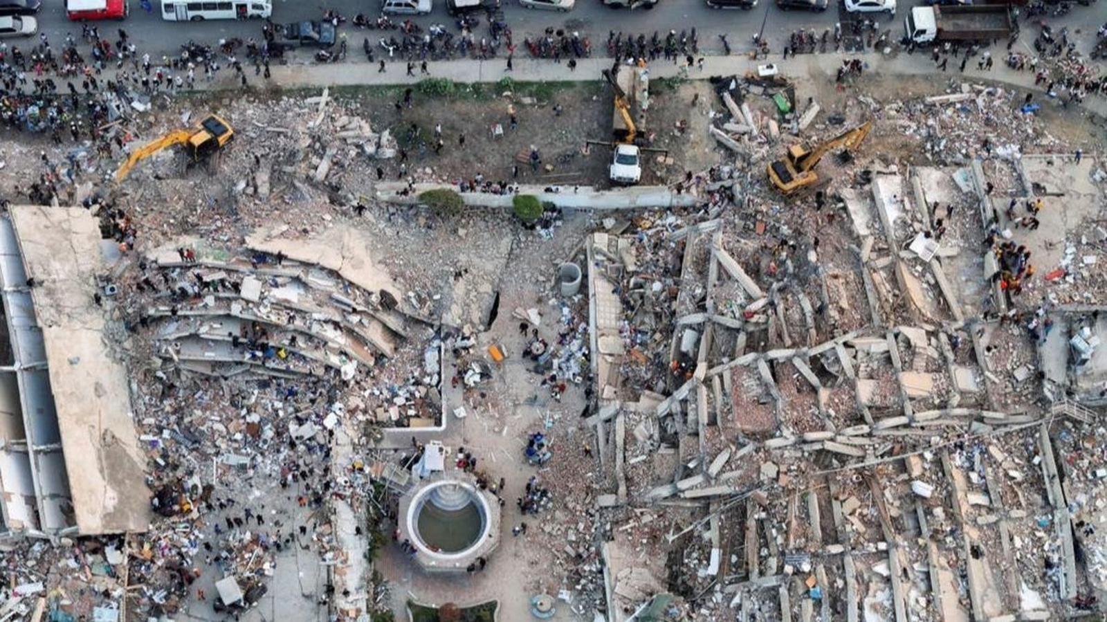 Imagen aérea de las consecuencias de los terremotos en La Guaira.