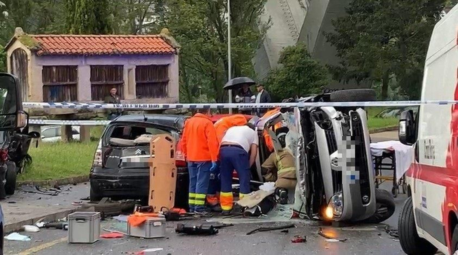 Accidente múltiple en Ourense
