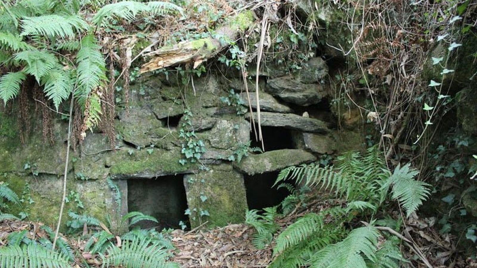 Restos de una casa de la aldea de San Cibrán.