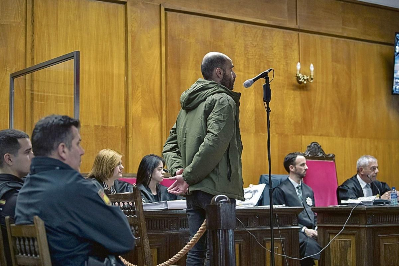 Declaración en la Audiencia Provincial de Ourense del acusado por la muerte de Nerea Añel.