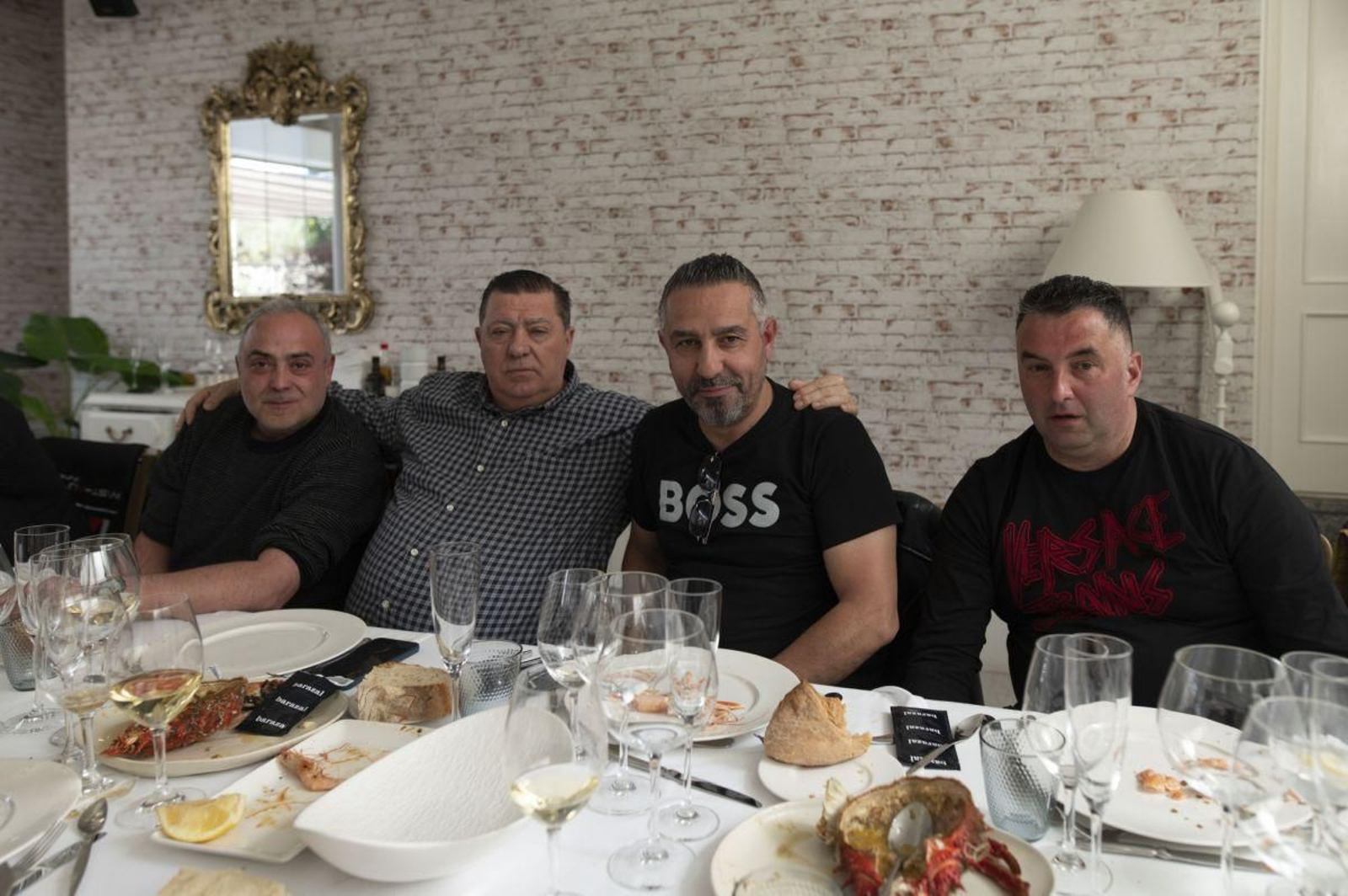 Román, Julio, Jorge y Severino.