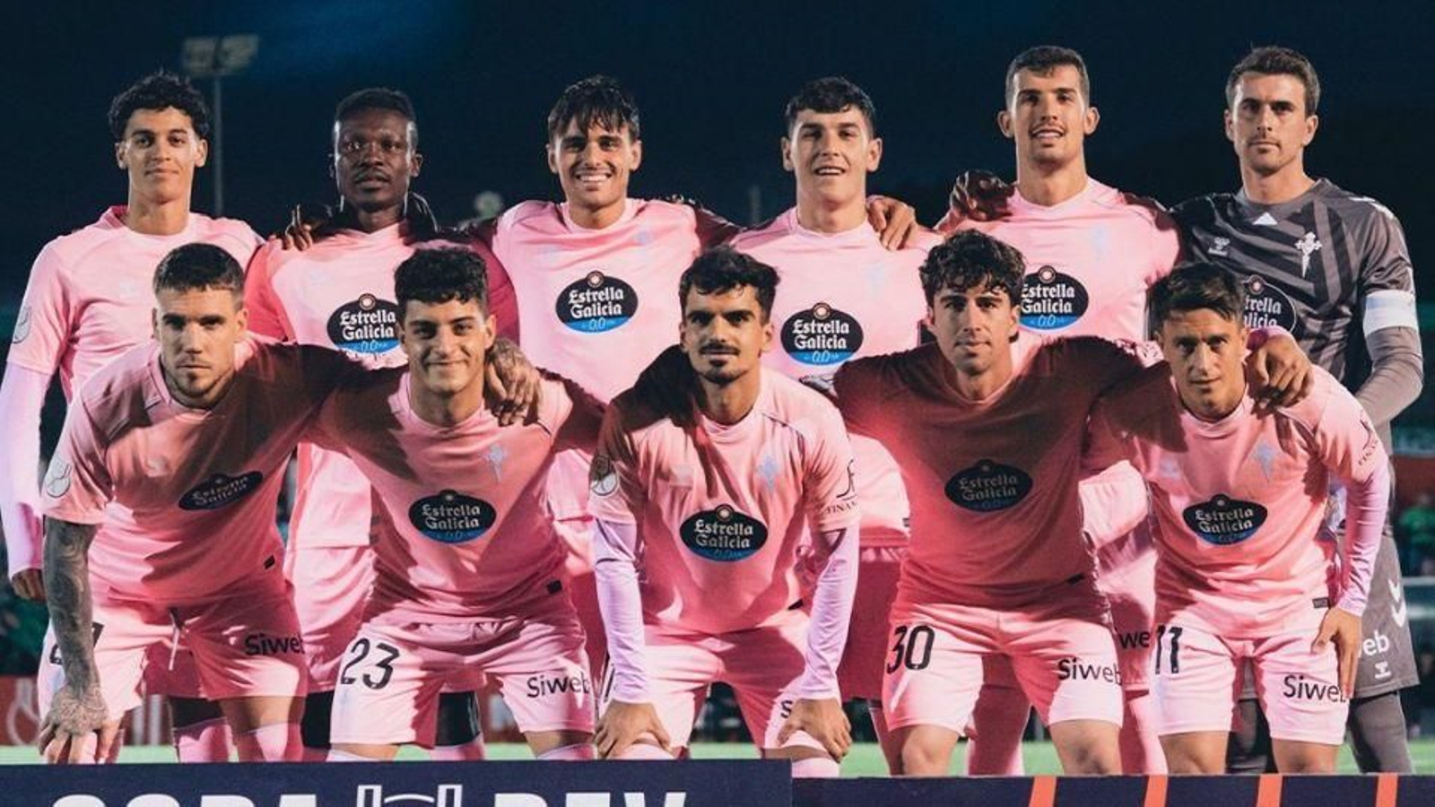 Claudio Giráldez alineó un once de primera ronda copera, con tres jugadores con ficha del filial.